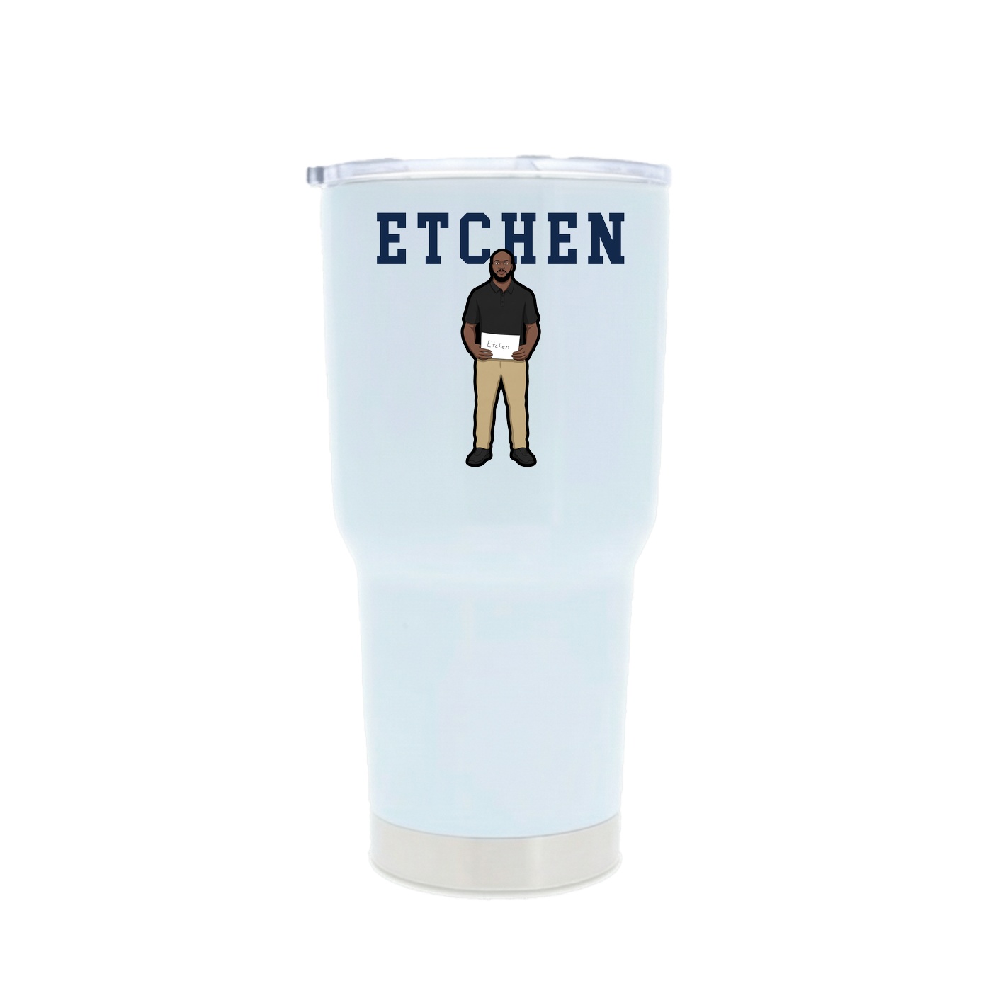 30oz Stainless Steel Tumbler — Shirsey in White