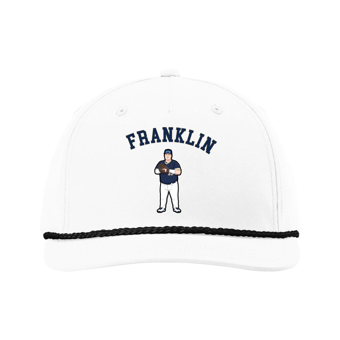Five-Panel Classic Rope Cap — Shirsey Arch in White