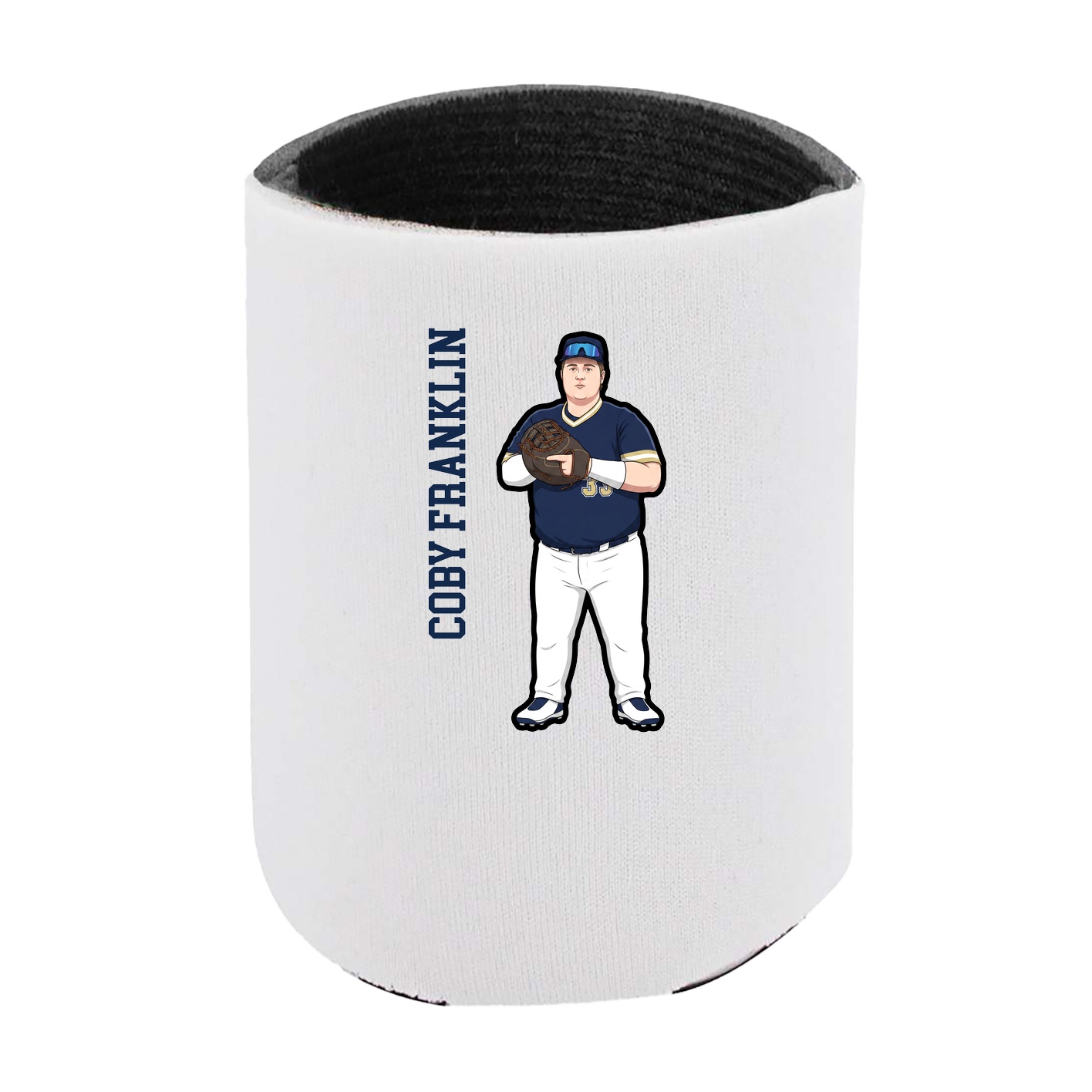 Can Holder — Name Vertical in White
