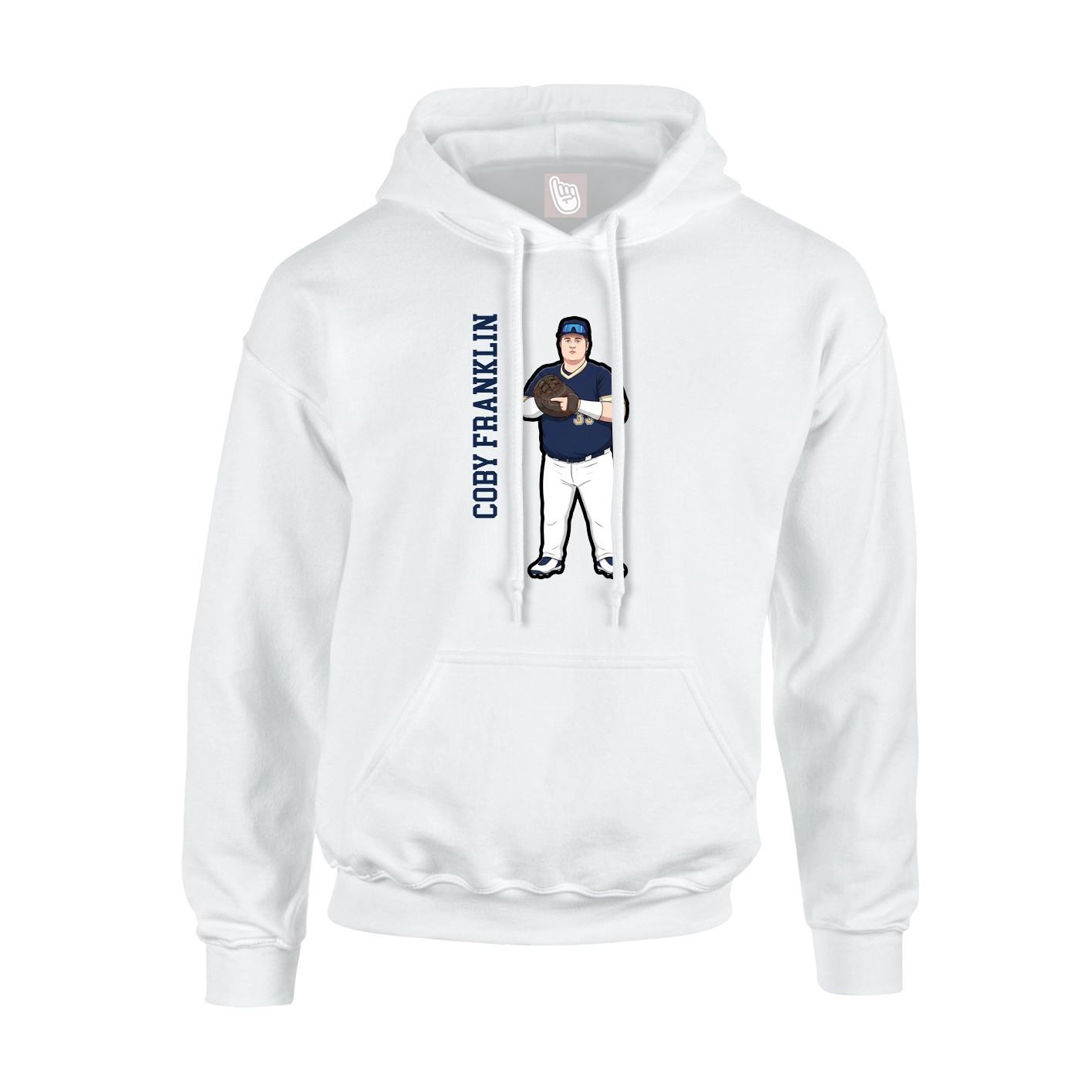 Youth Hoodie — Name Vertical in White