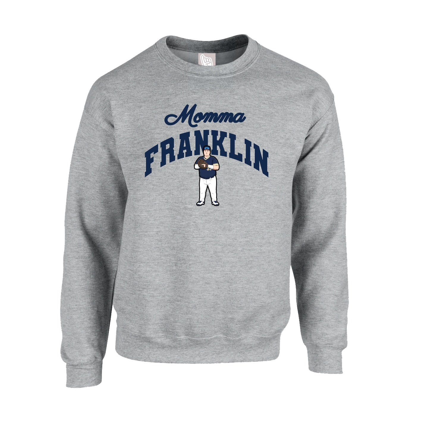 Fleece Crew — Mothers Day Arch in Grey