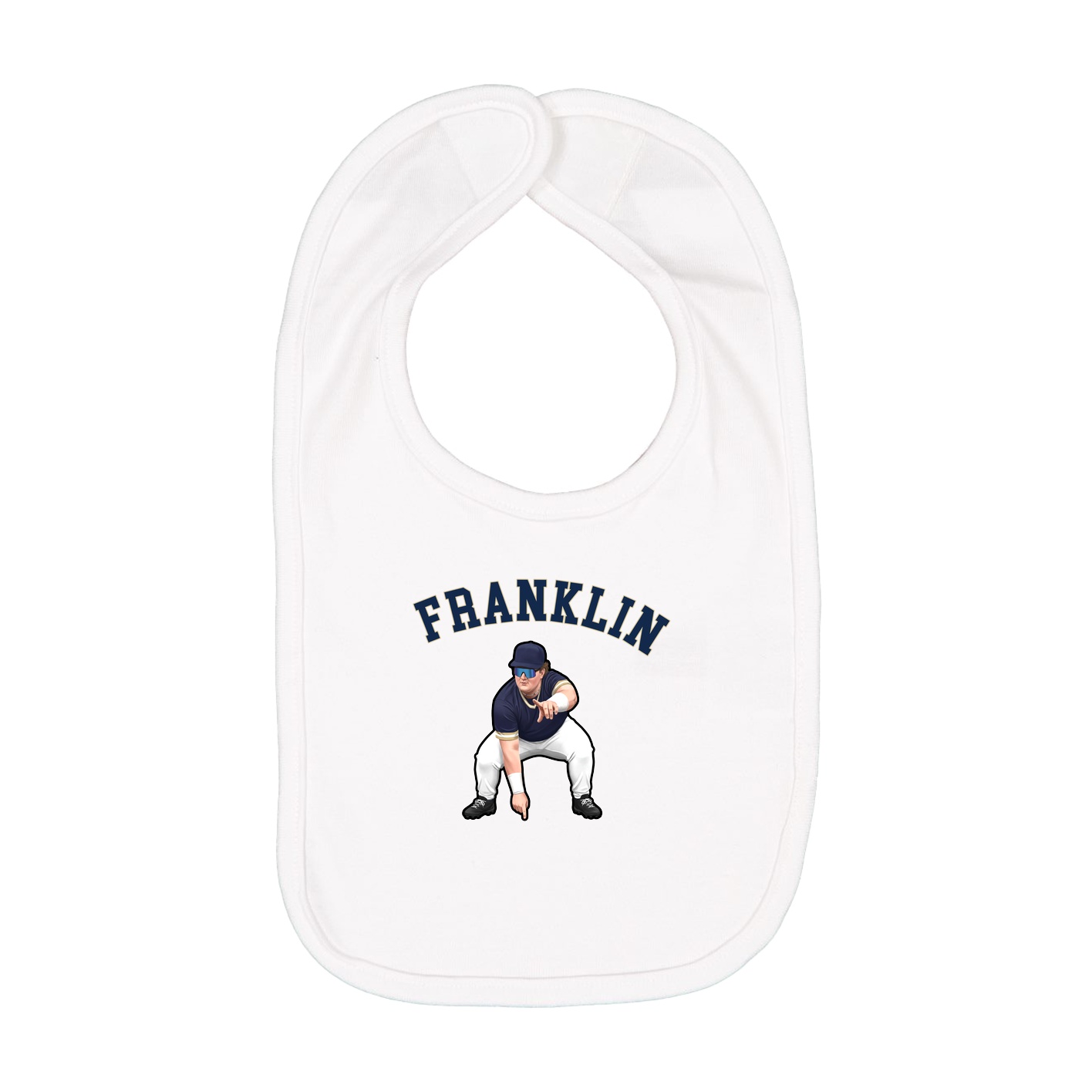 Infant Bib — Shirsey Arch in White
