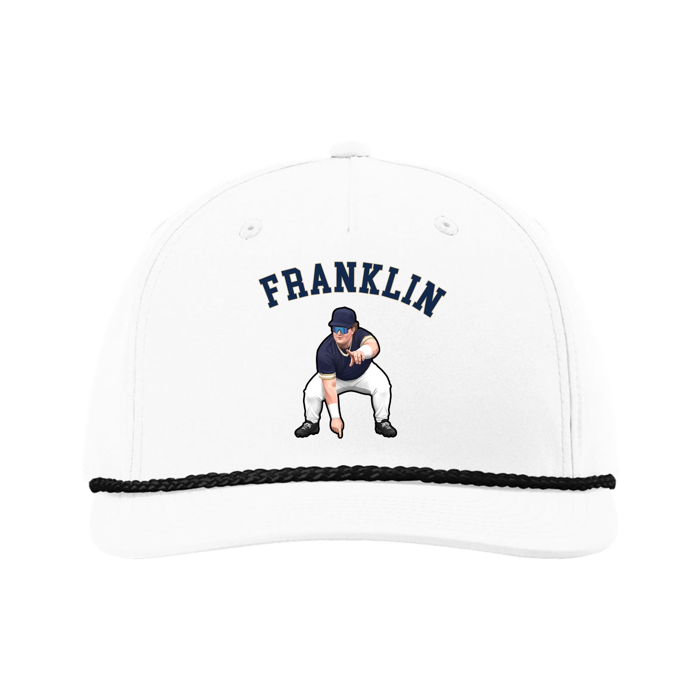 Five-Panel Classic Rope Cap — Shirsey Arch in White