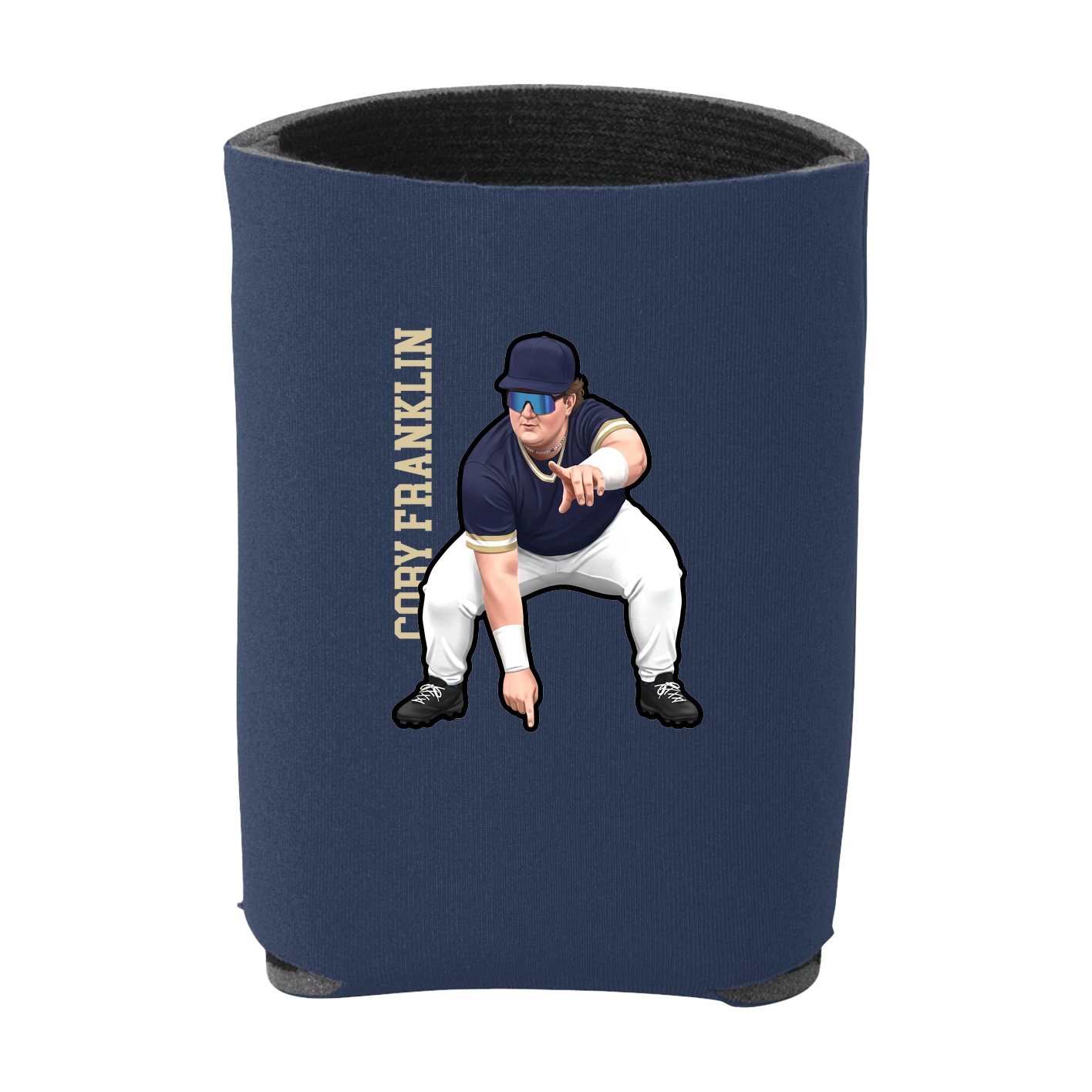 Can Holder — Name Vertical in Navy
