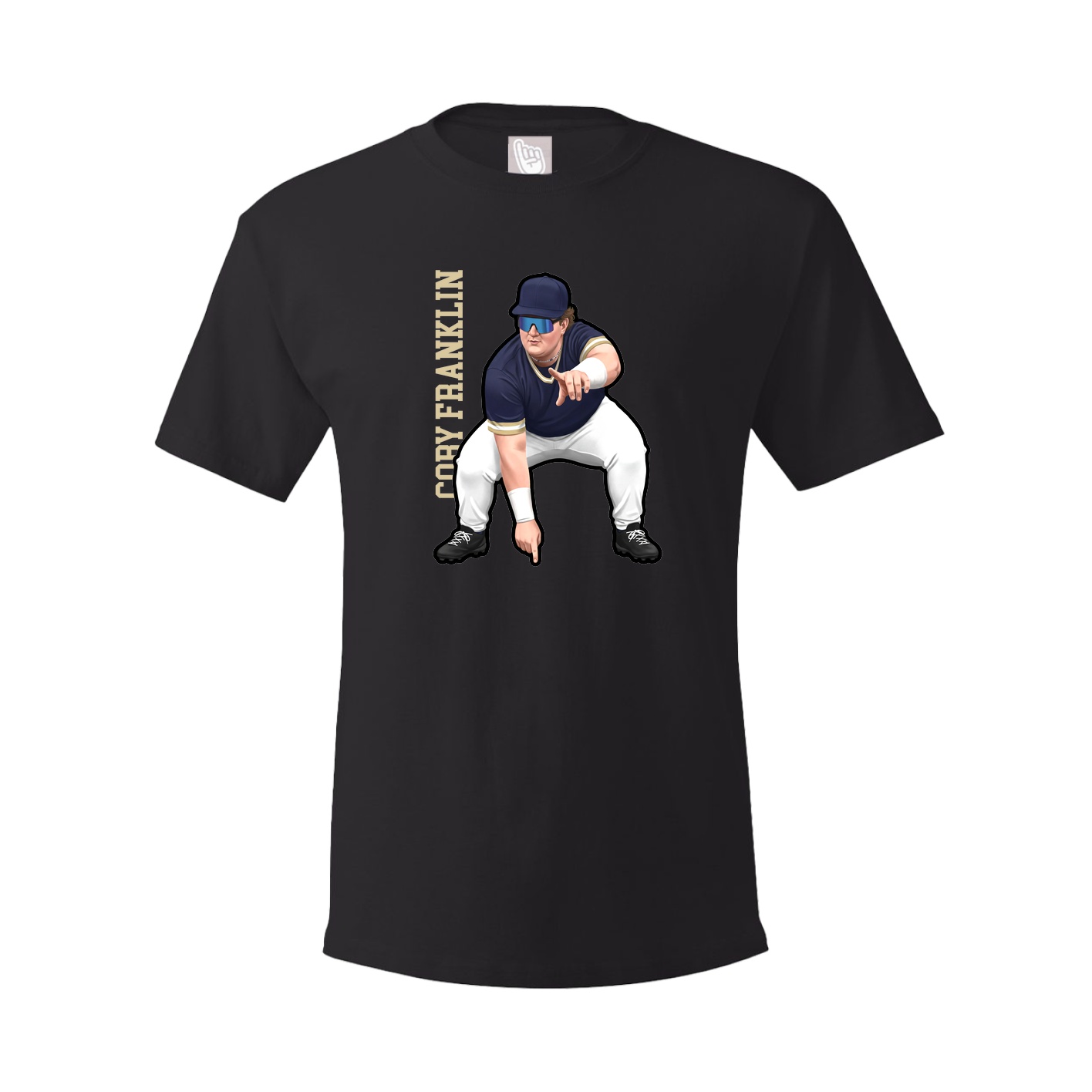 Tee — Name Vertical in Black