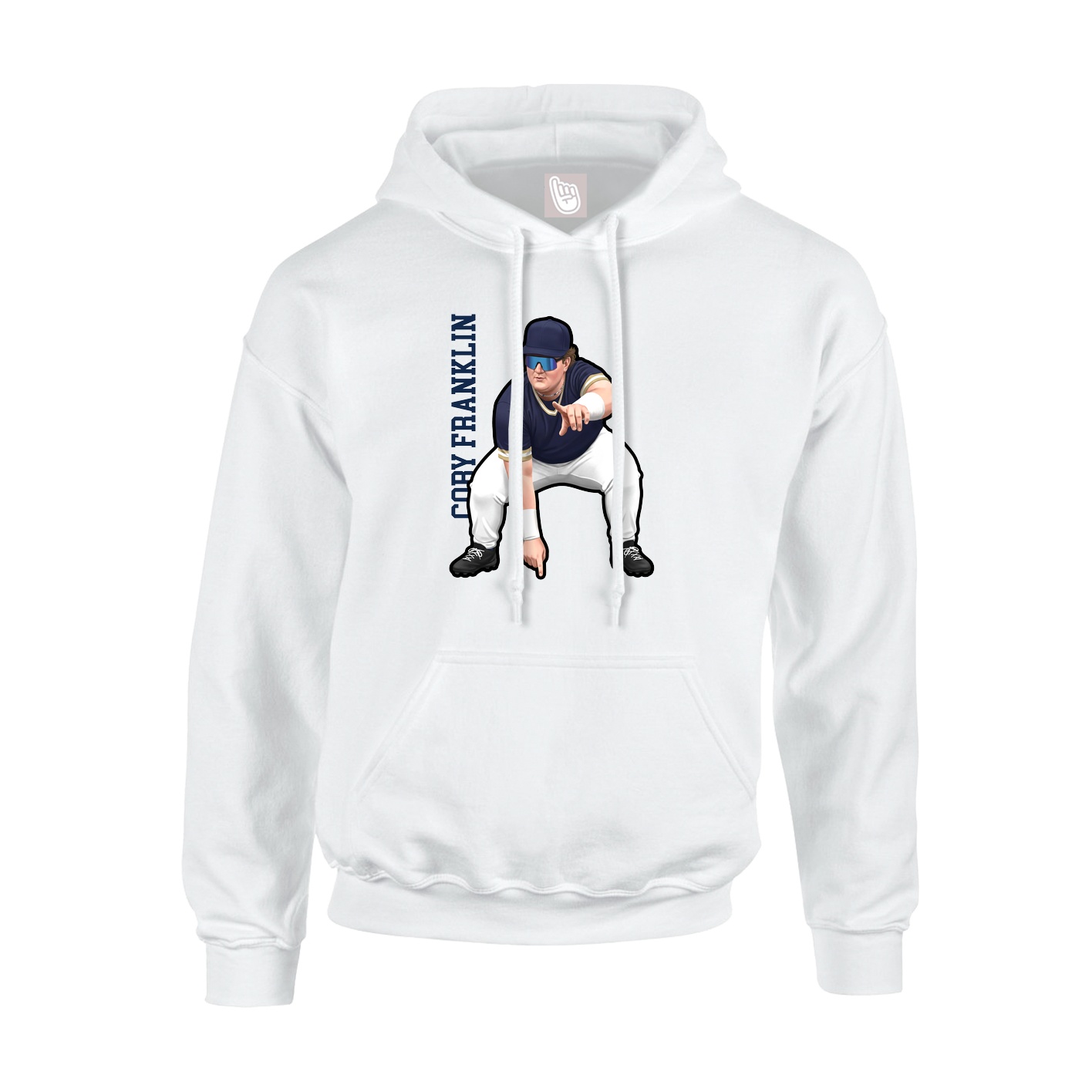 Youth Hoodie — Name Vertical in White