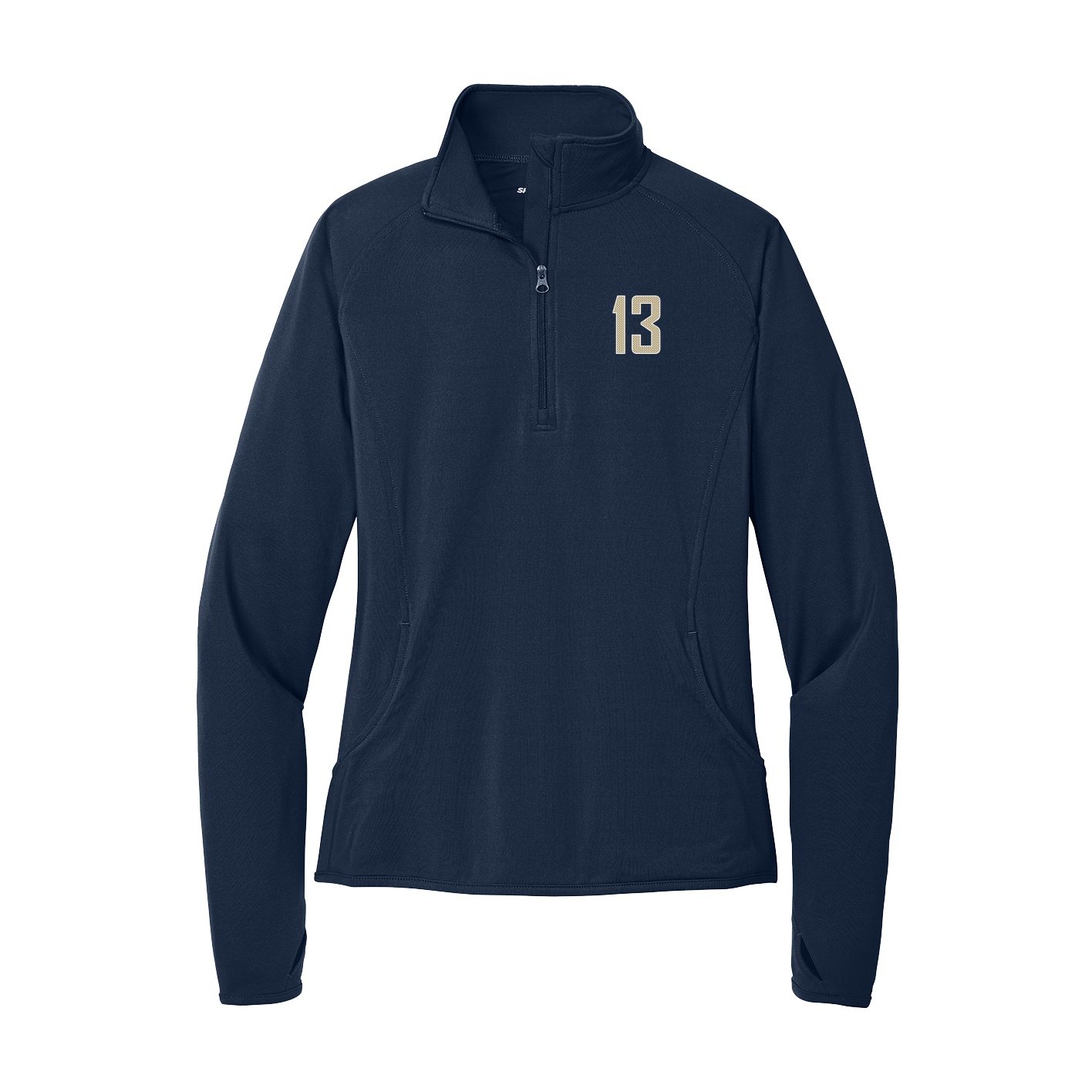 Women's Q-Zip Pullover — Front Shirsy in Navy
