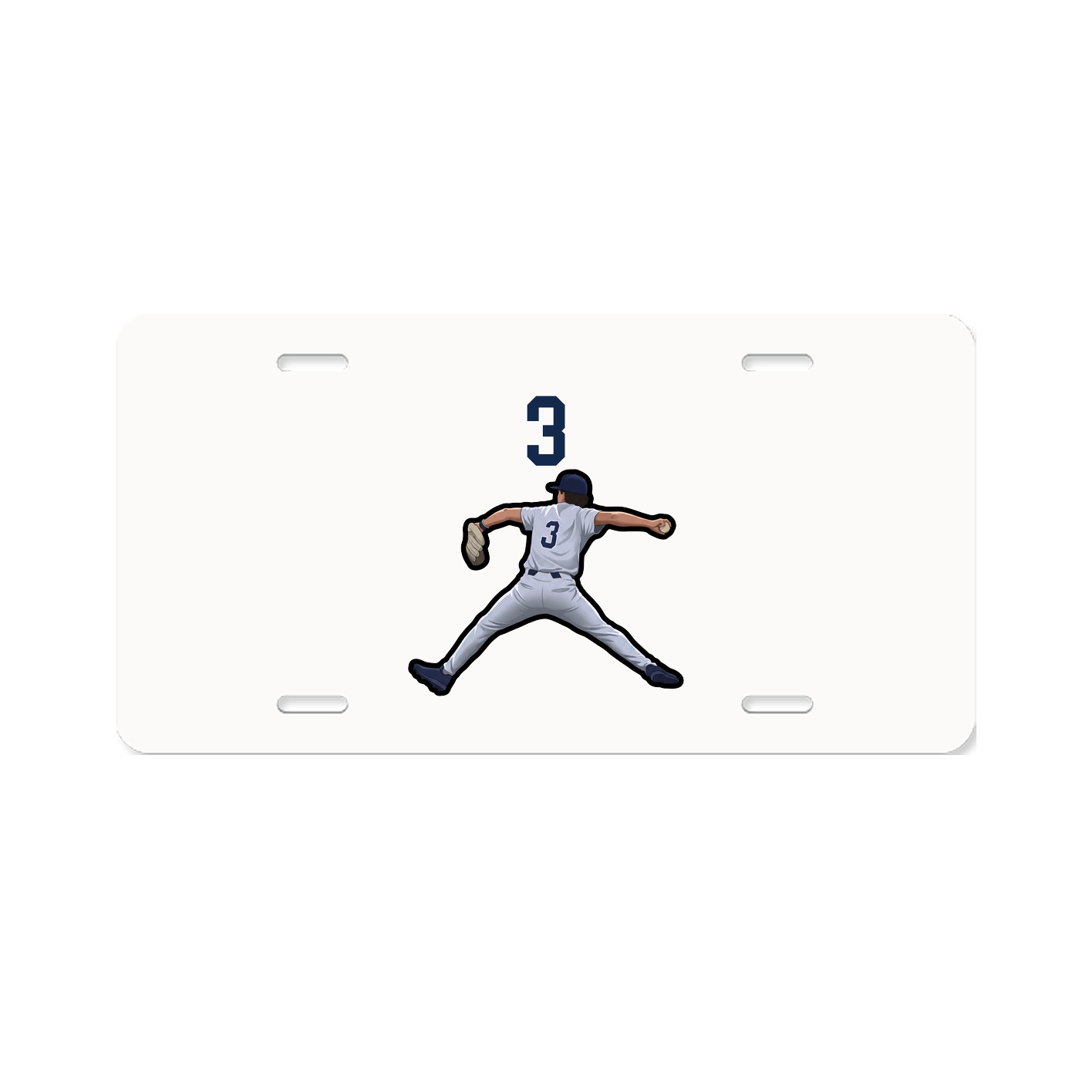 License Plate — Number Top in Classic