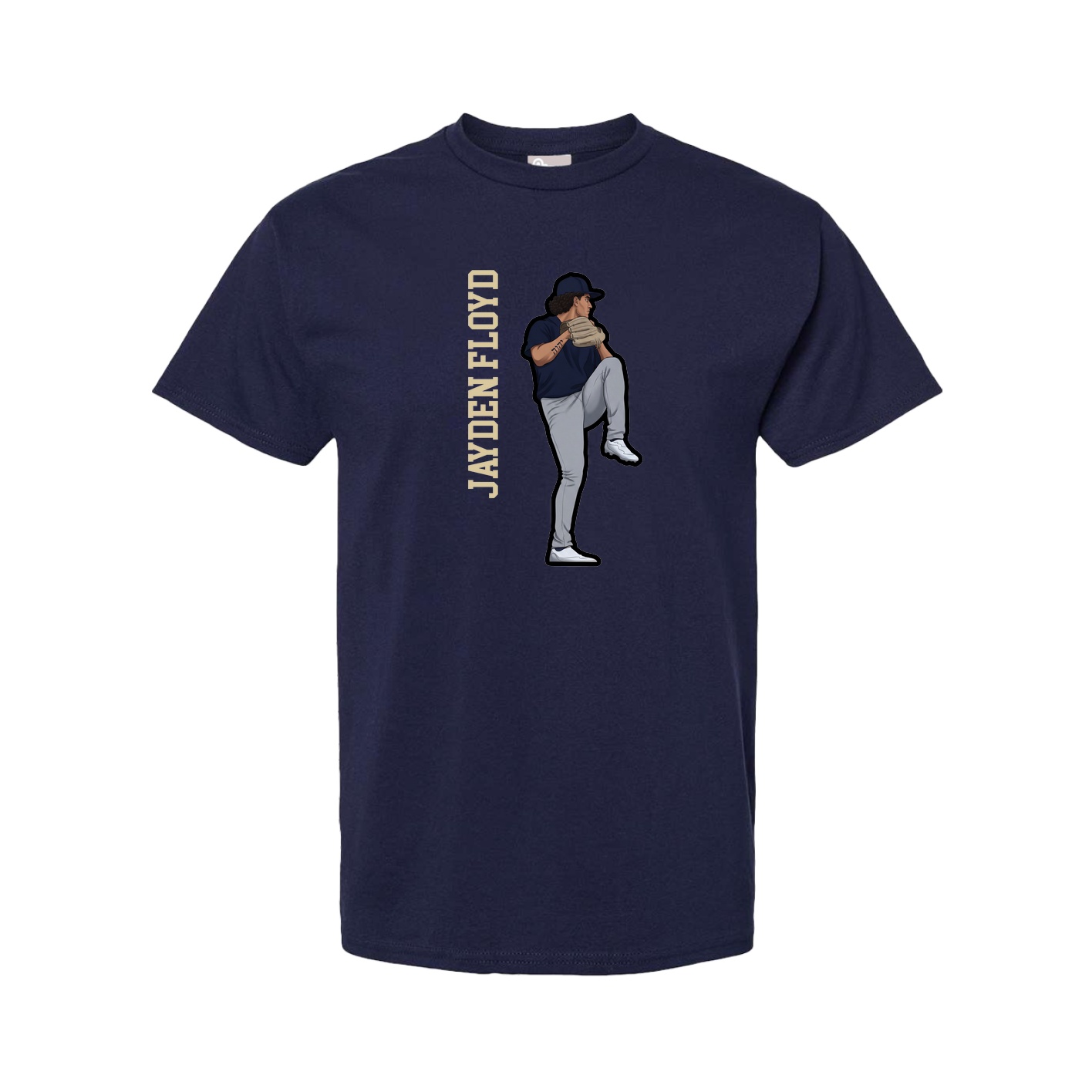 Youth Tee — Name Vertical in Navy