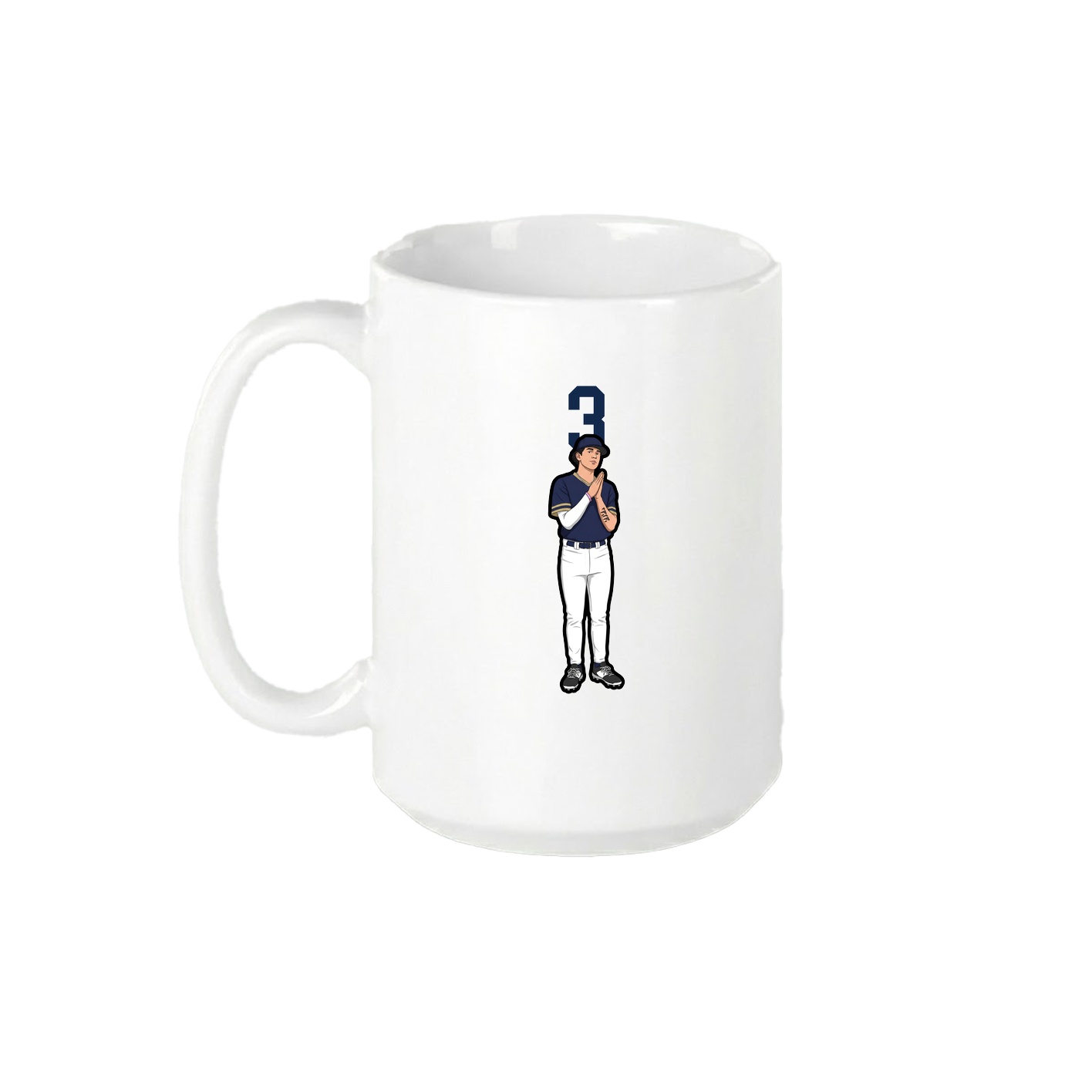 15oz Coffee Mug — Number Top in White