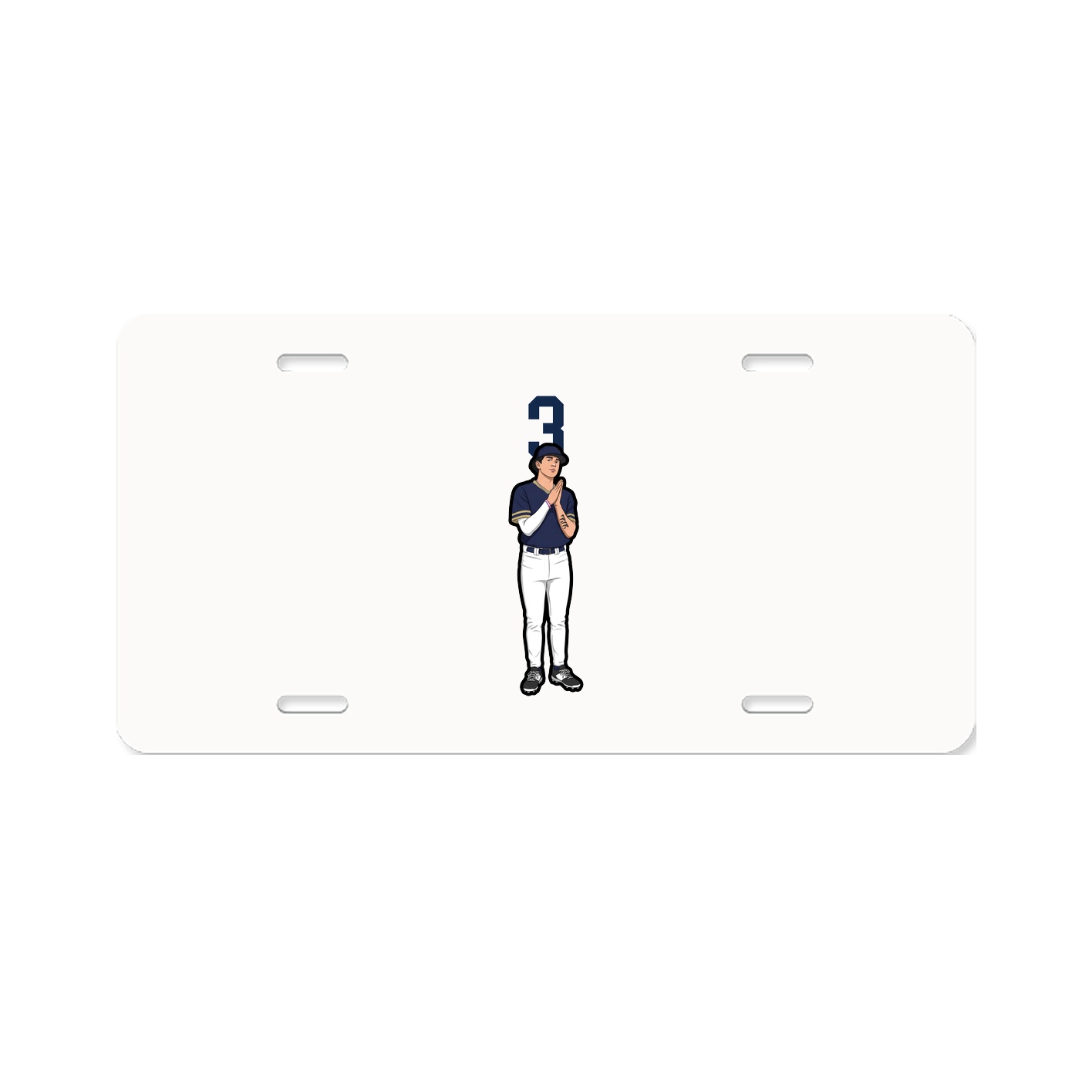 License Plate — Number Top in Classic