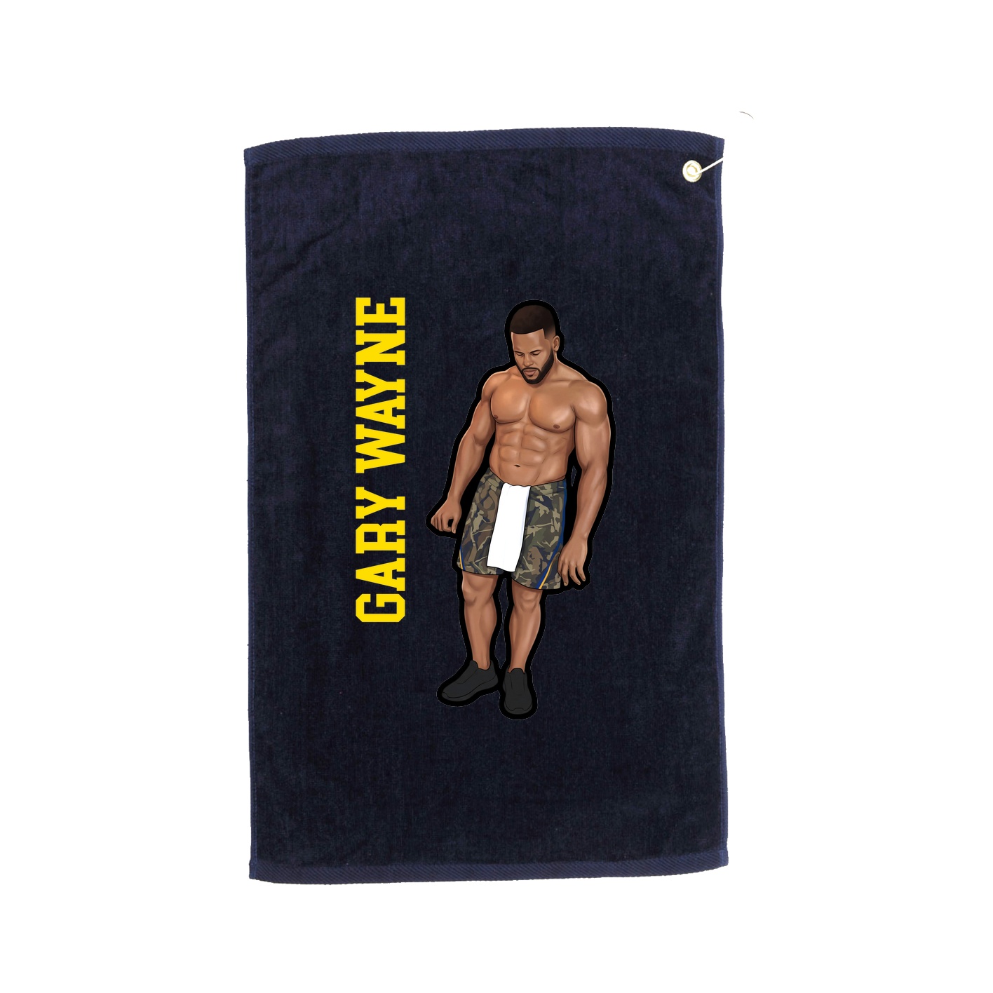 Golf Towel — Name Vertical in Navy