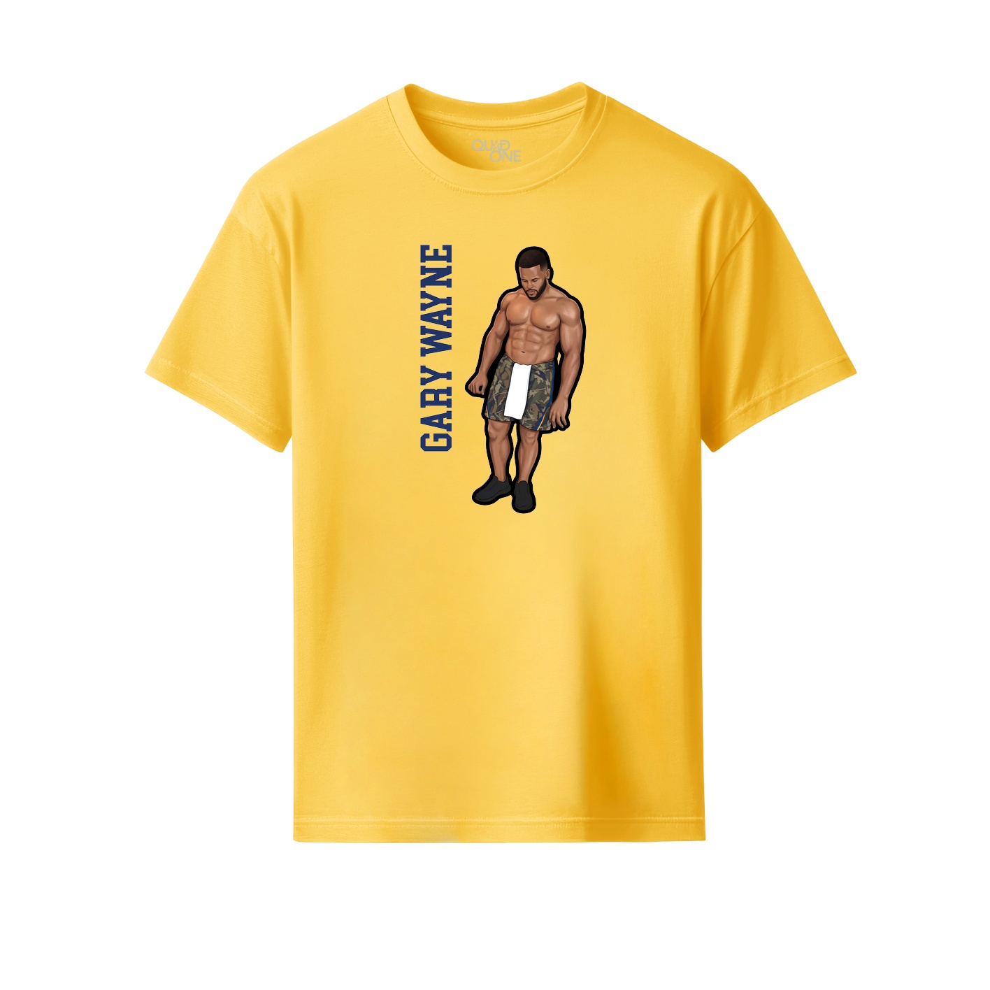 Youth Tee — Name Vertical in Yellow