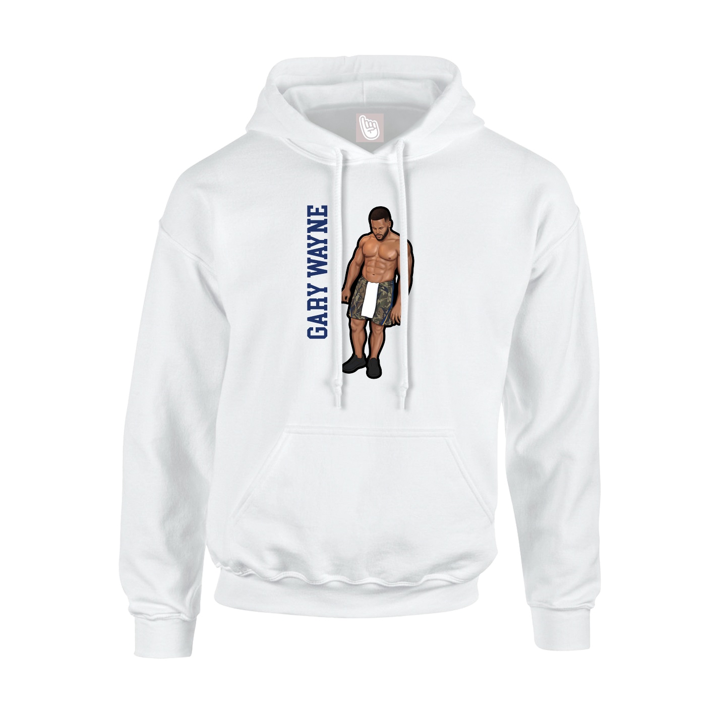 Hoodie — Name Vertical in White