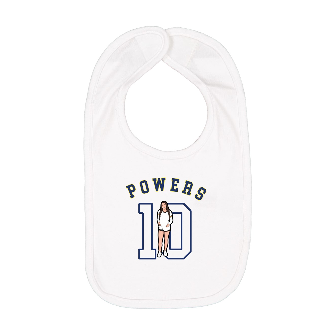 Infant Bib — Shirsey Arch in White