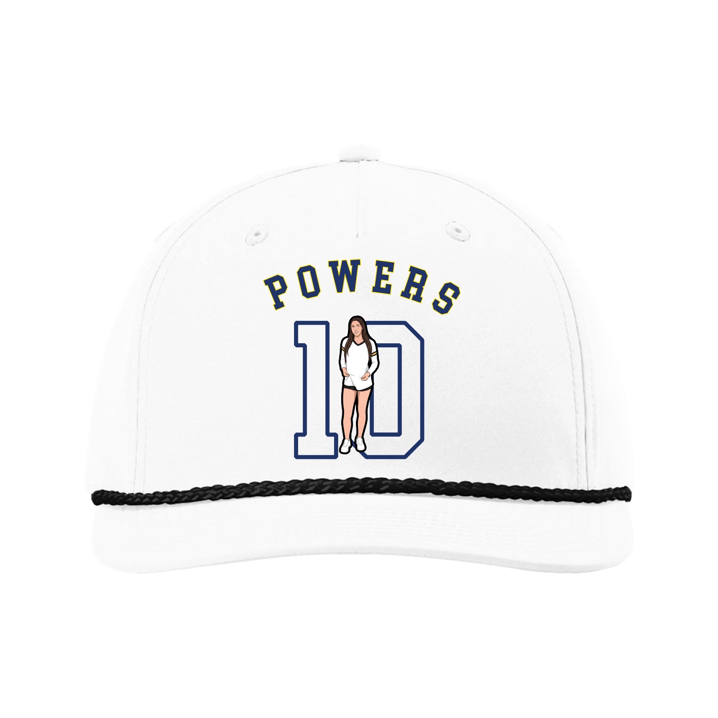 Five-Panel Classic Rope Cap — Shirsey Arch in White