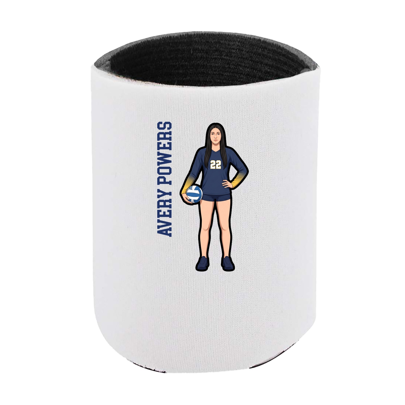 Can Holder — Name Vertical in White