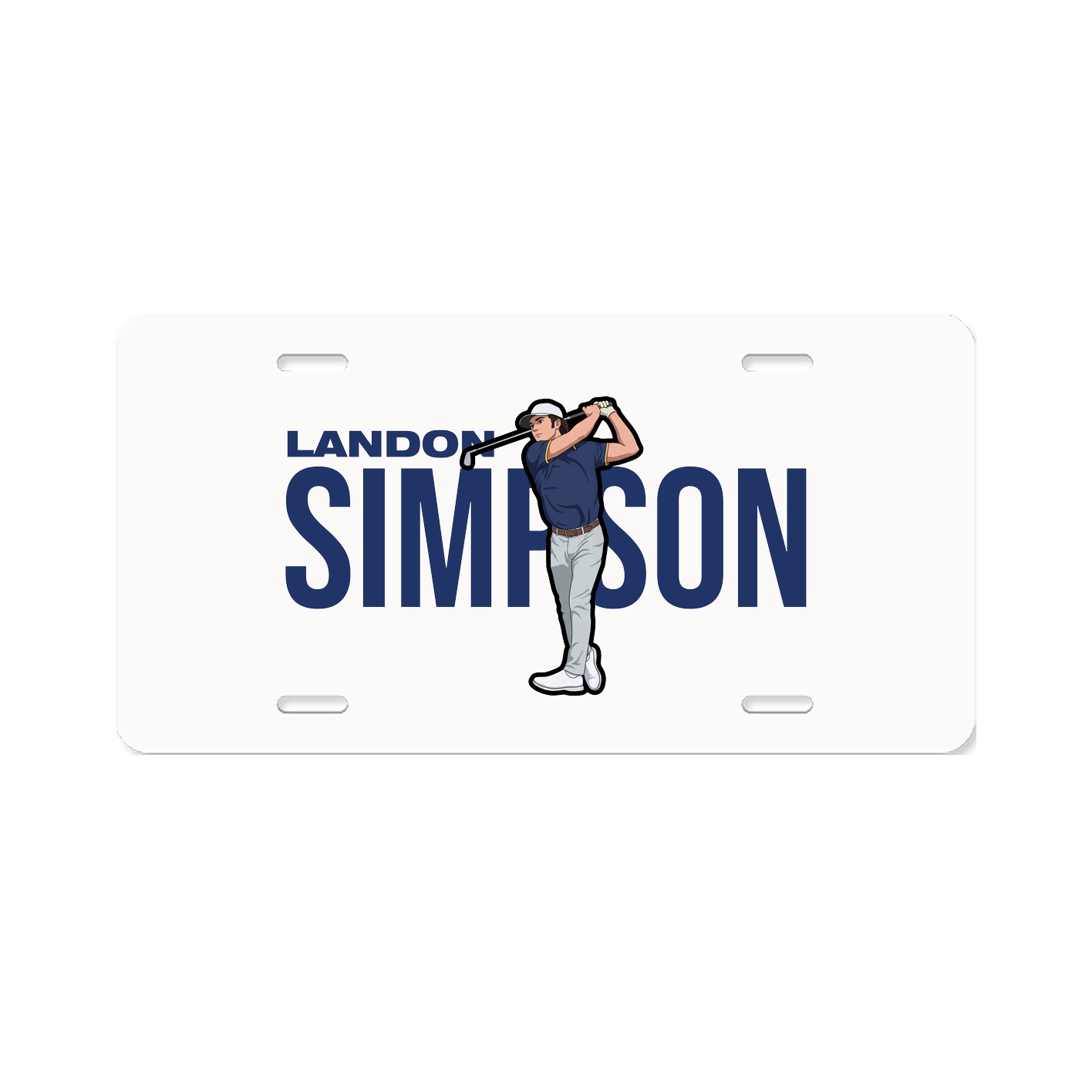 License Plate — Player Name in Classic