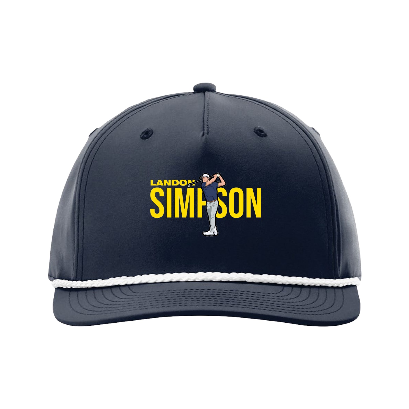 Five-Panel Classic Rope Cap — Player Name in Navy