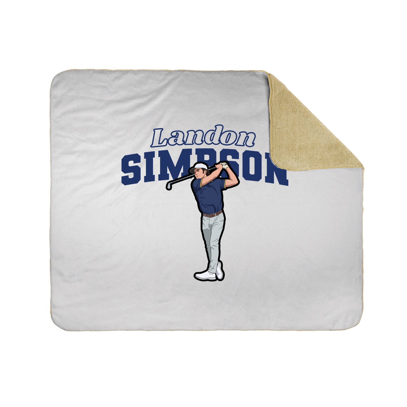 Throw Blanket — Name Arch in White