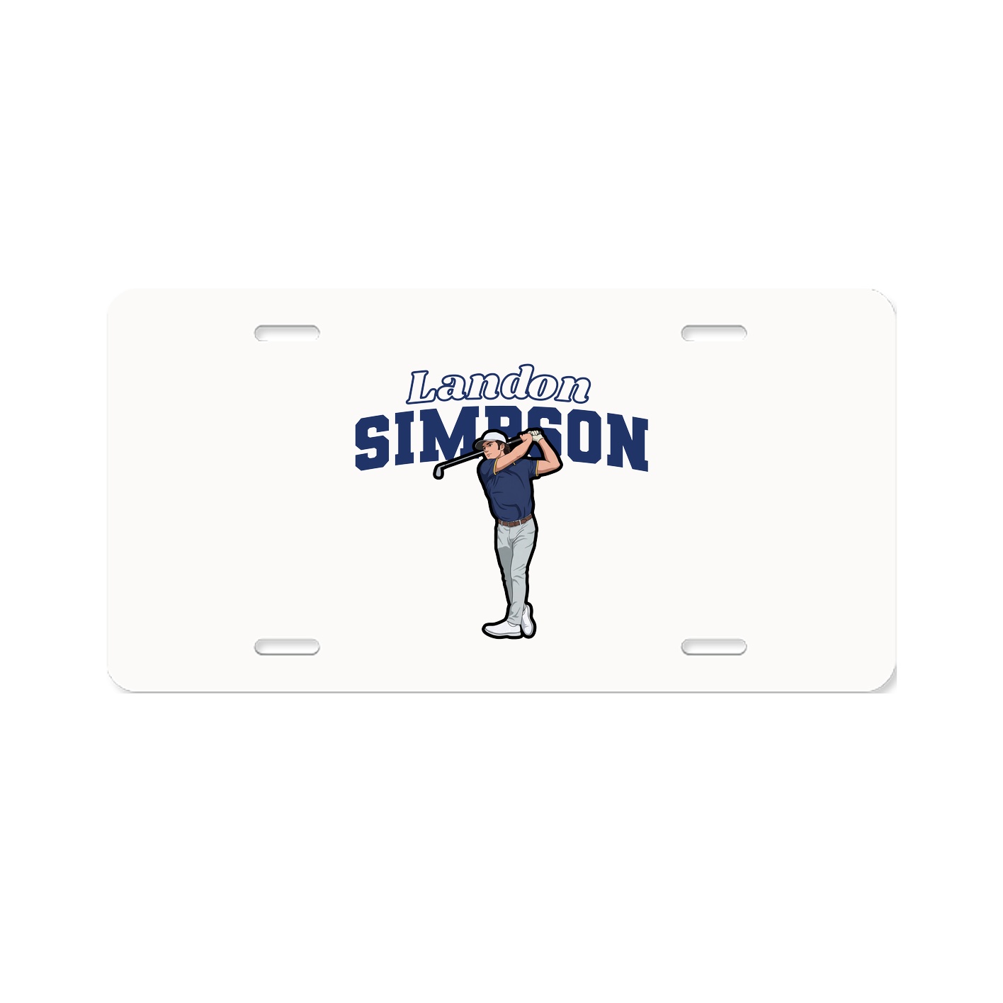 License Plate — Name Arch in Classic