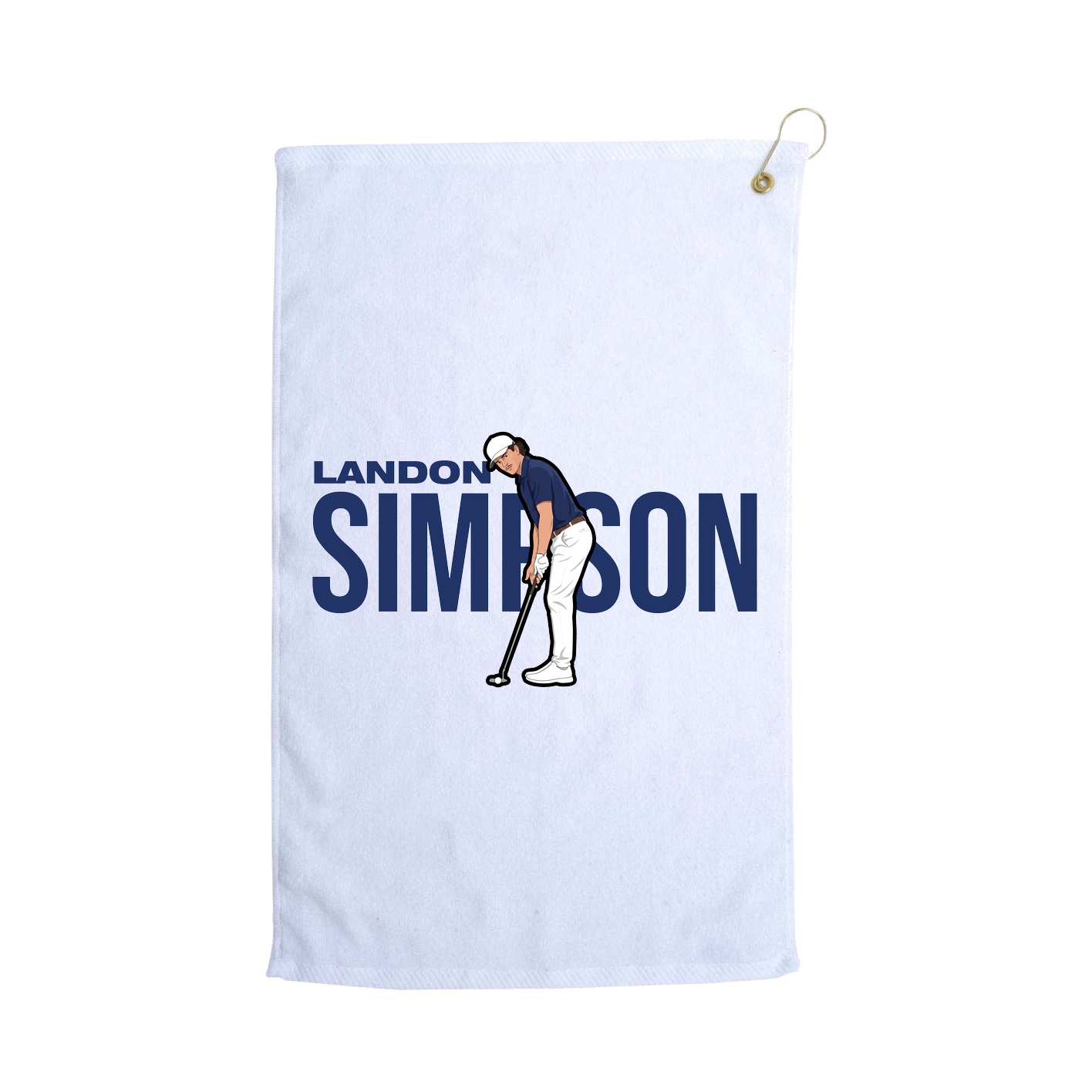 Golf Towel — Player Name in White