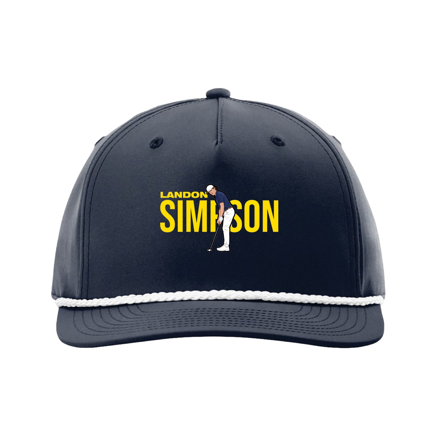 Five-Panel Classic Rope Cap — Player Name in Navy