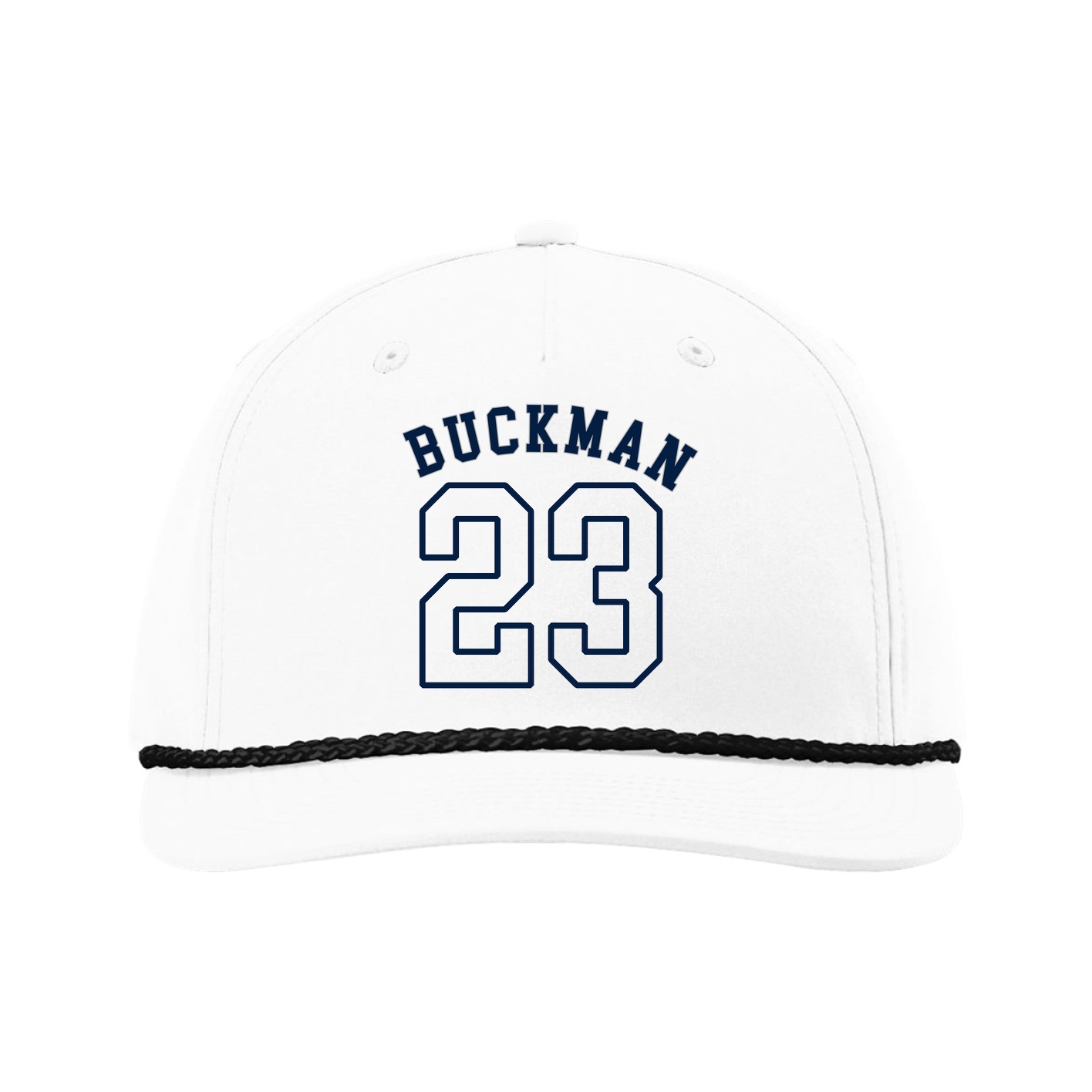 Five-Panel Classic Rope Cap — Shirsey Arch in White