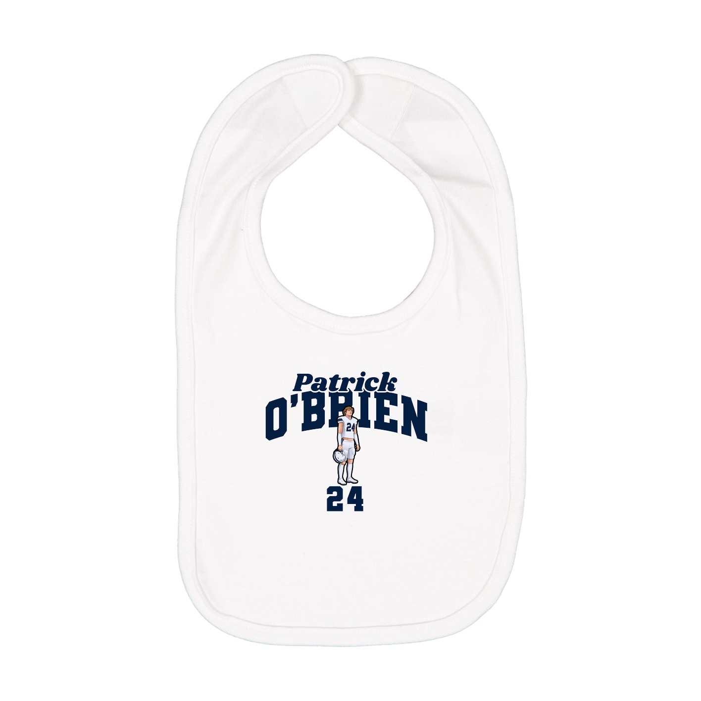 Infant Bib — Signature Arch in White