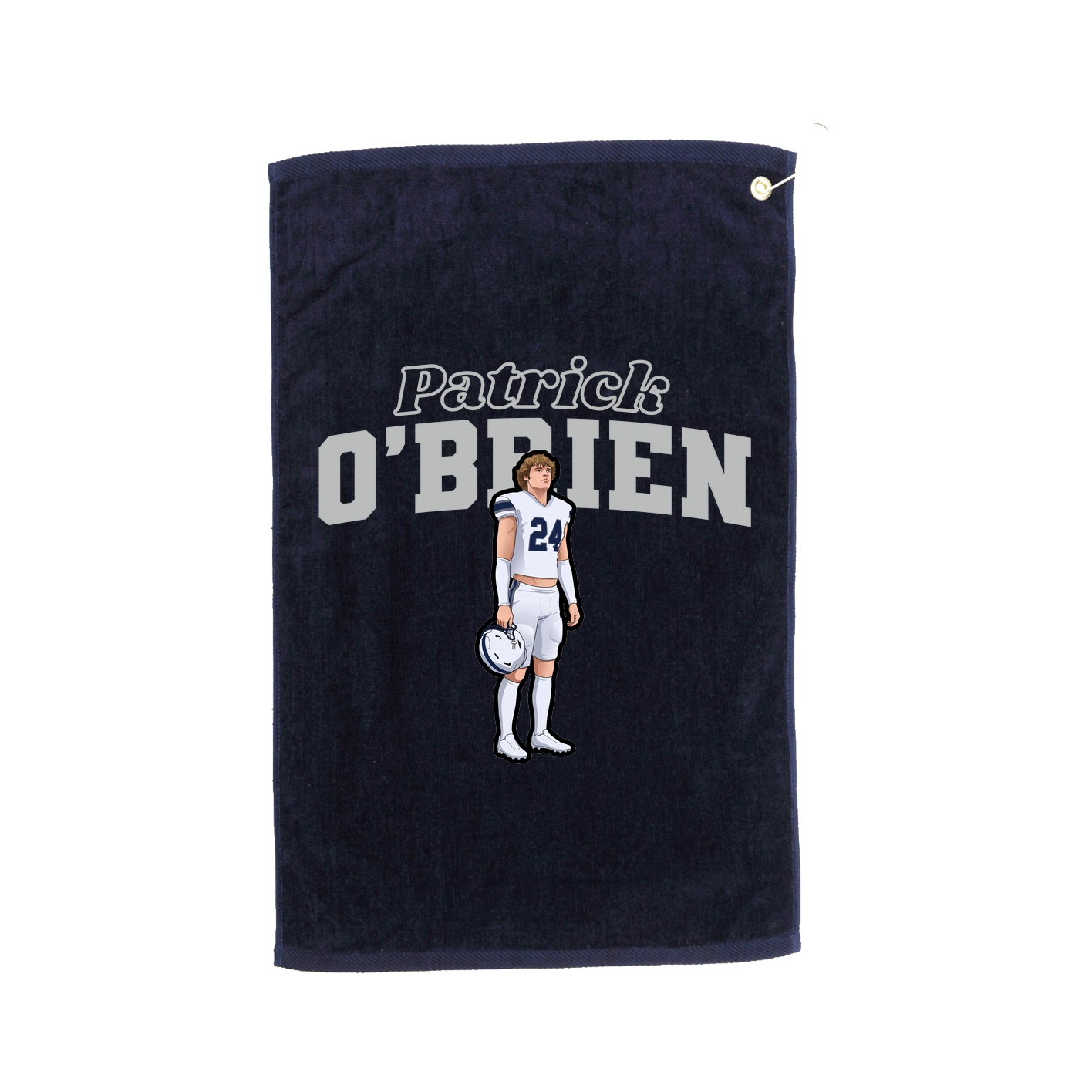 Golf Towel — Name Arch in Navy