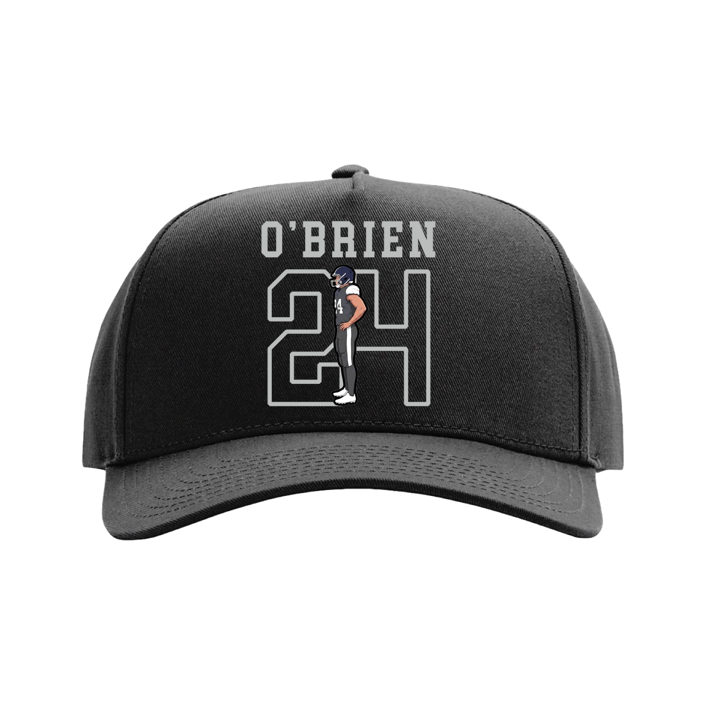 Full Fabric Five-Panel Champ Cap — Shirsey in Black