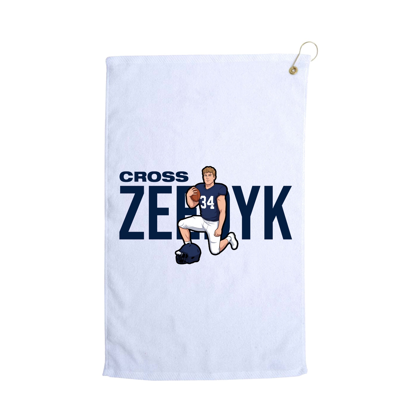 Golf Towel — Player Name in White