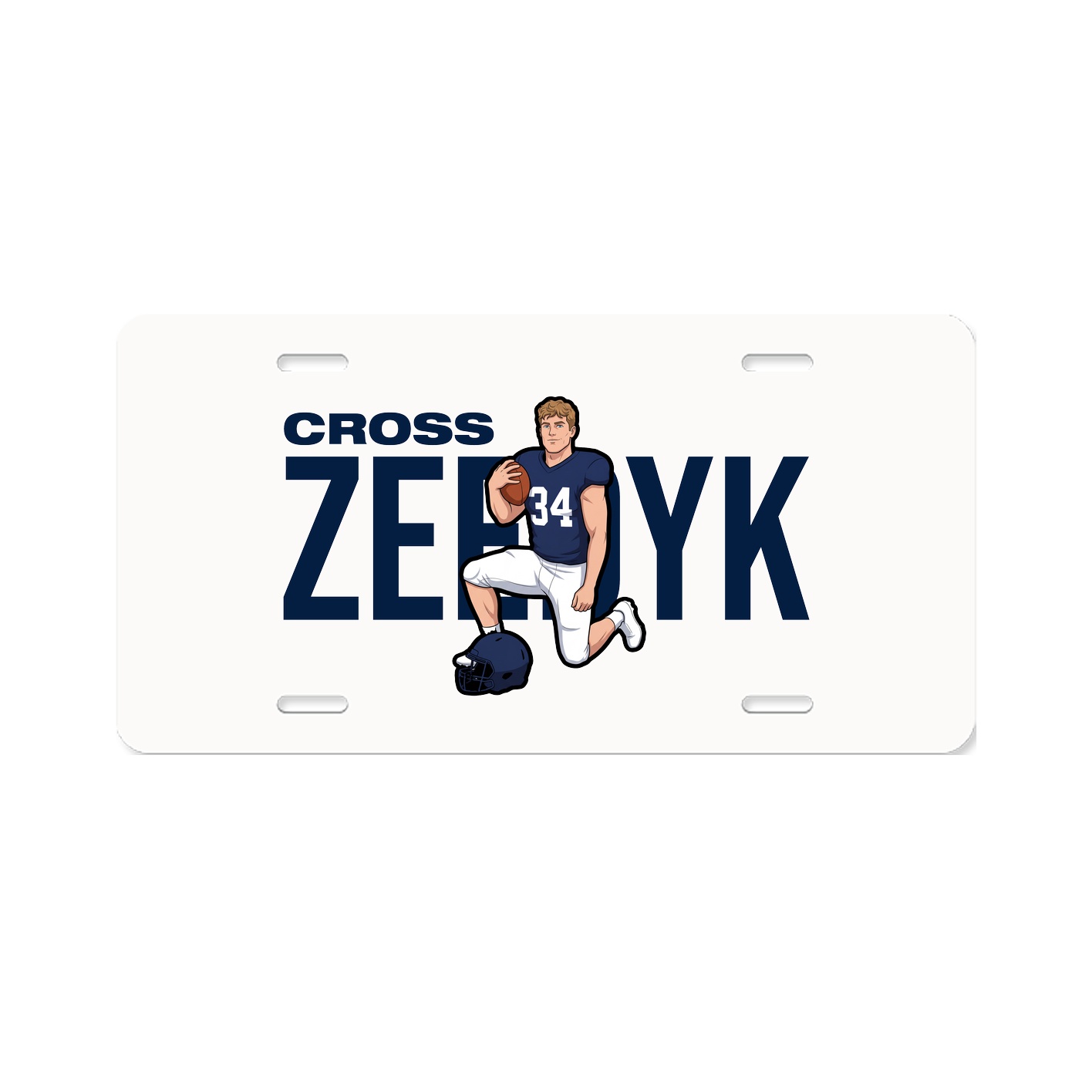 License Plate — Player Name in Classic