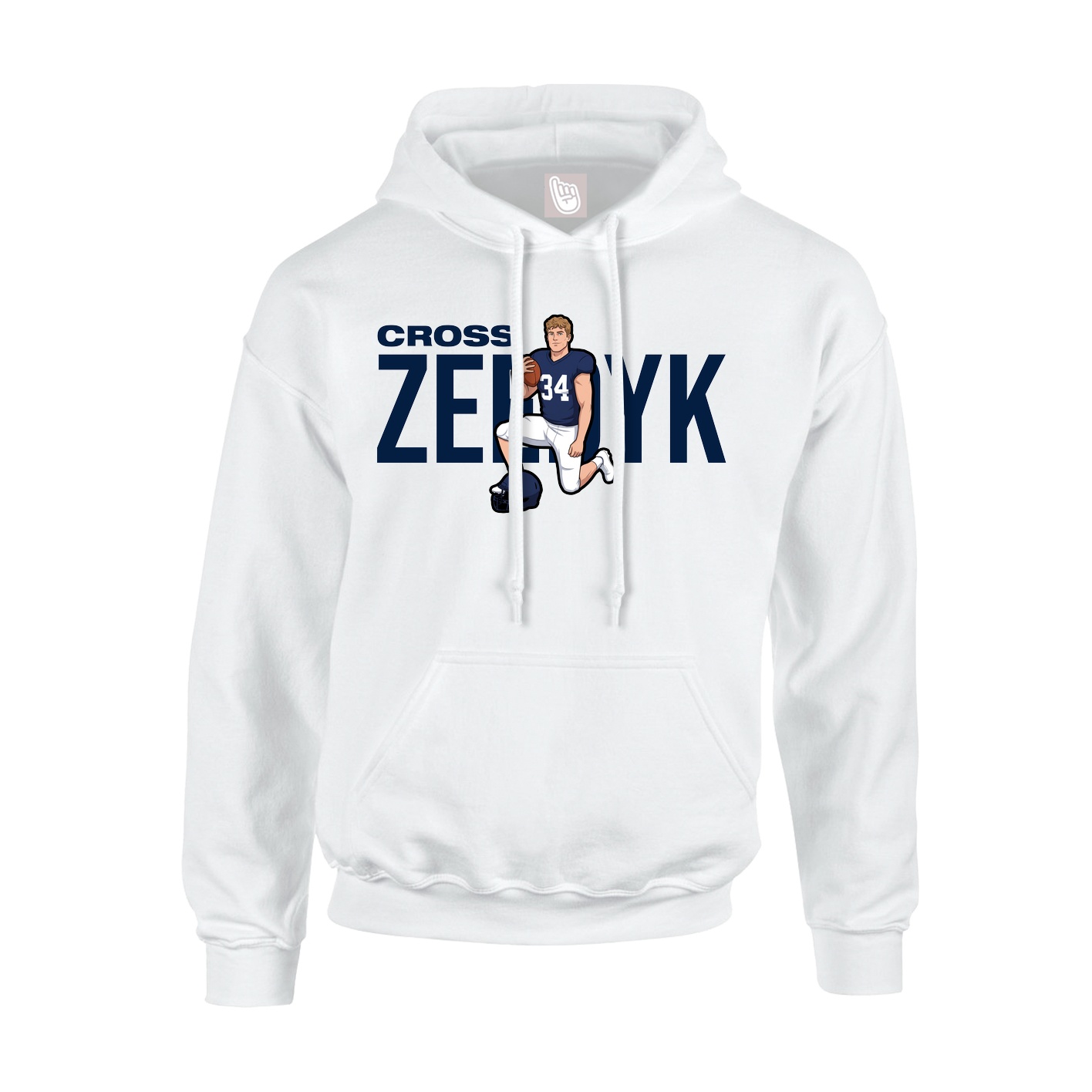 Youth Hoodie — Player Name in White