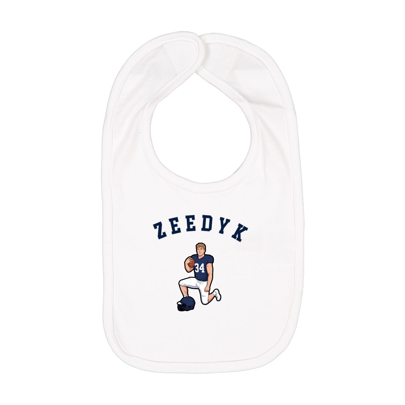 Infant Bib — Shirsey Arch in White