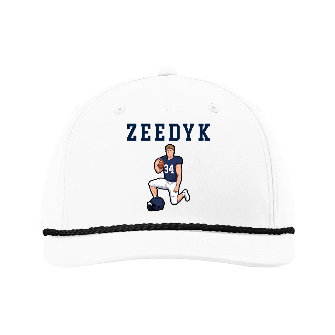 Five-Panel Classic Rope Cap — Shirsey in White