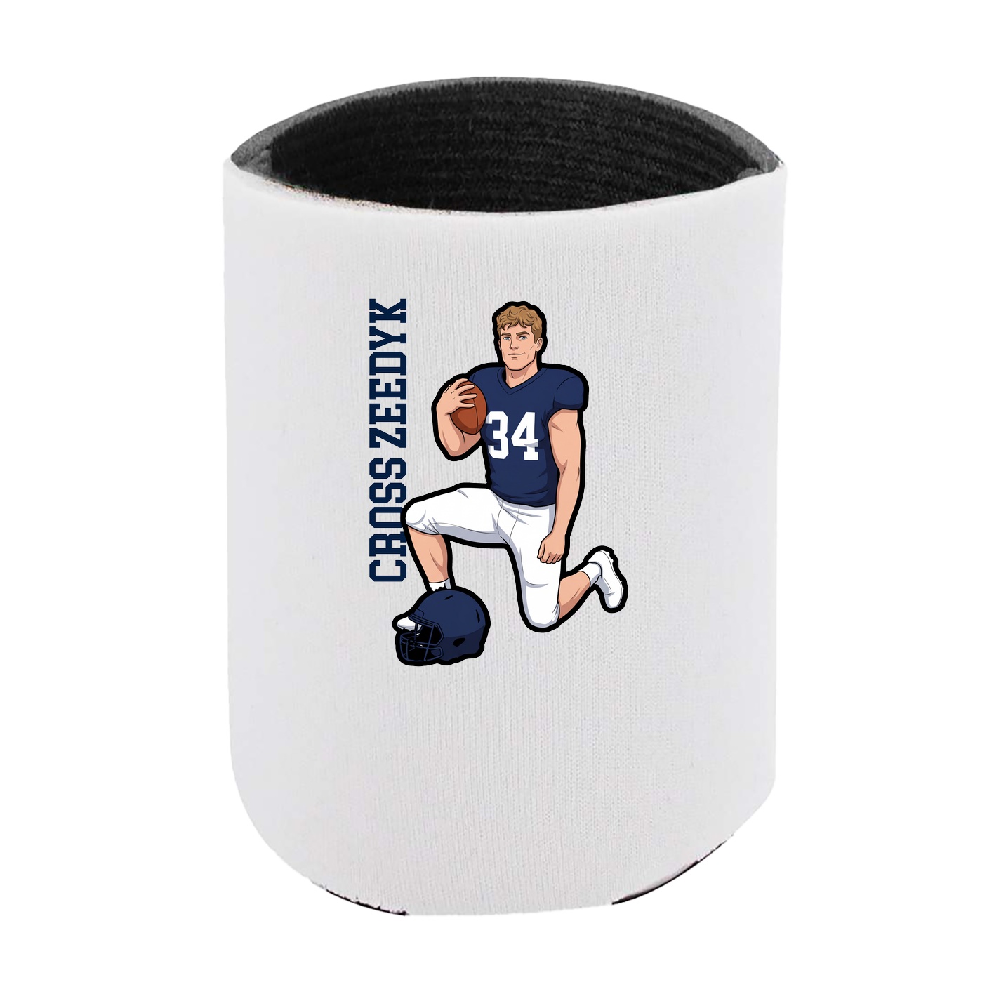 Can Holder — Name Vertical in White