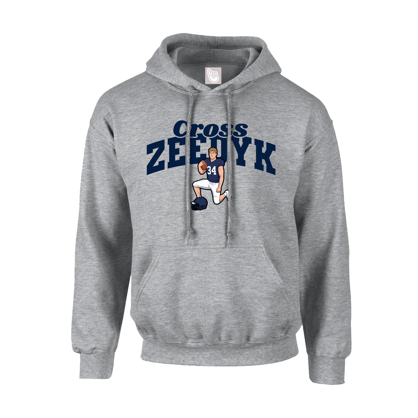 Youth Hoodie — Signature Arch in Grey