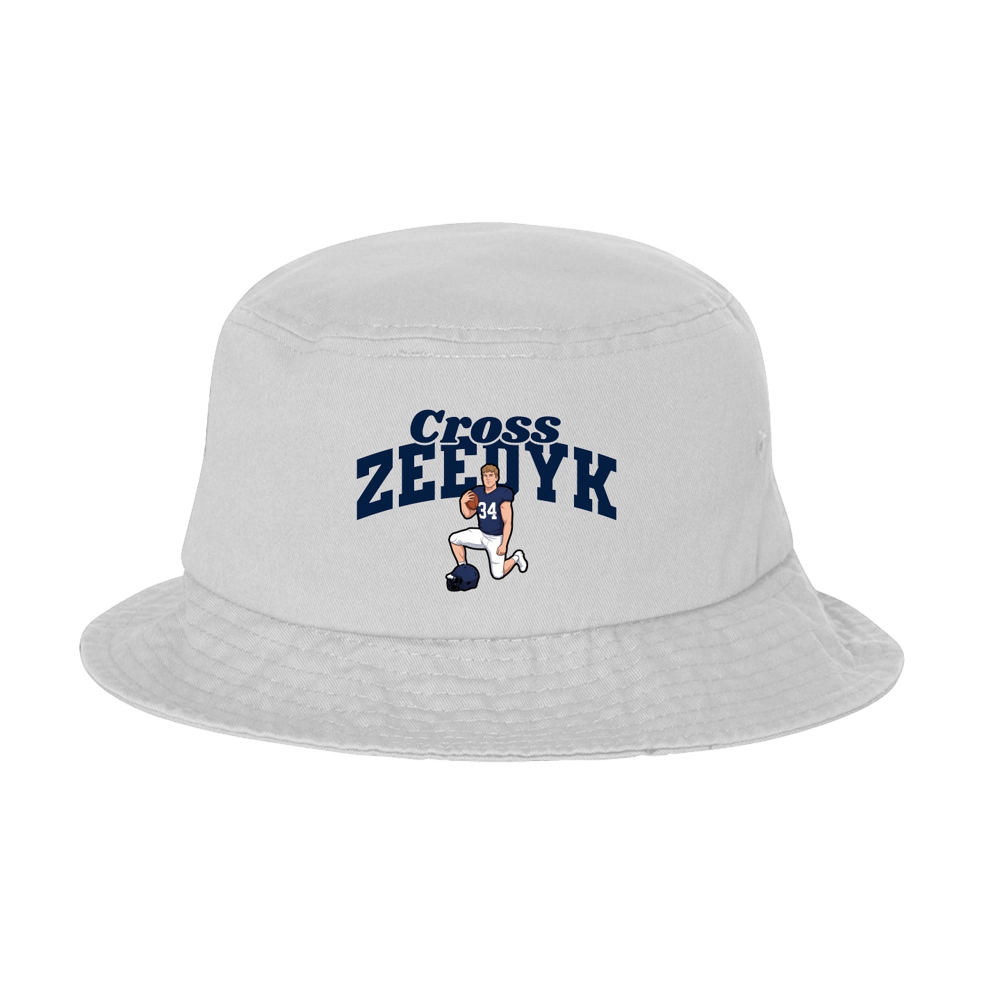 Bucket Cap — Signature Arch in White
