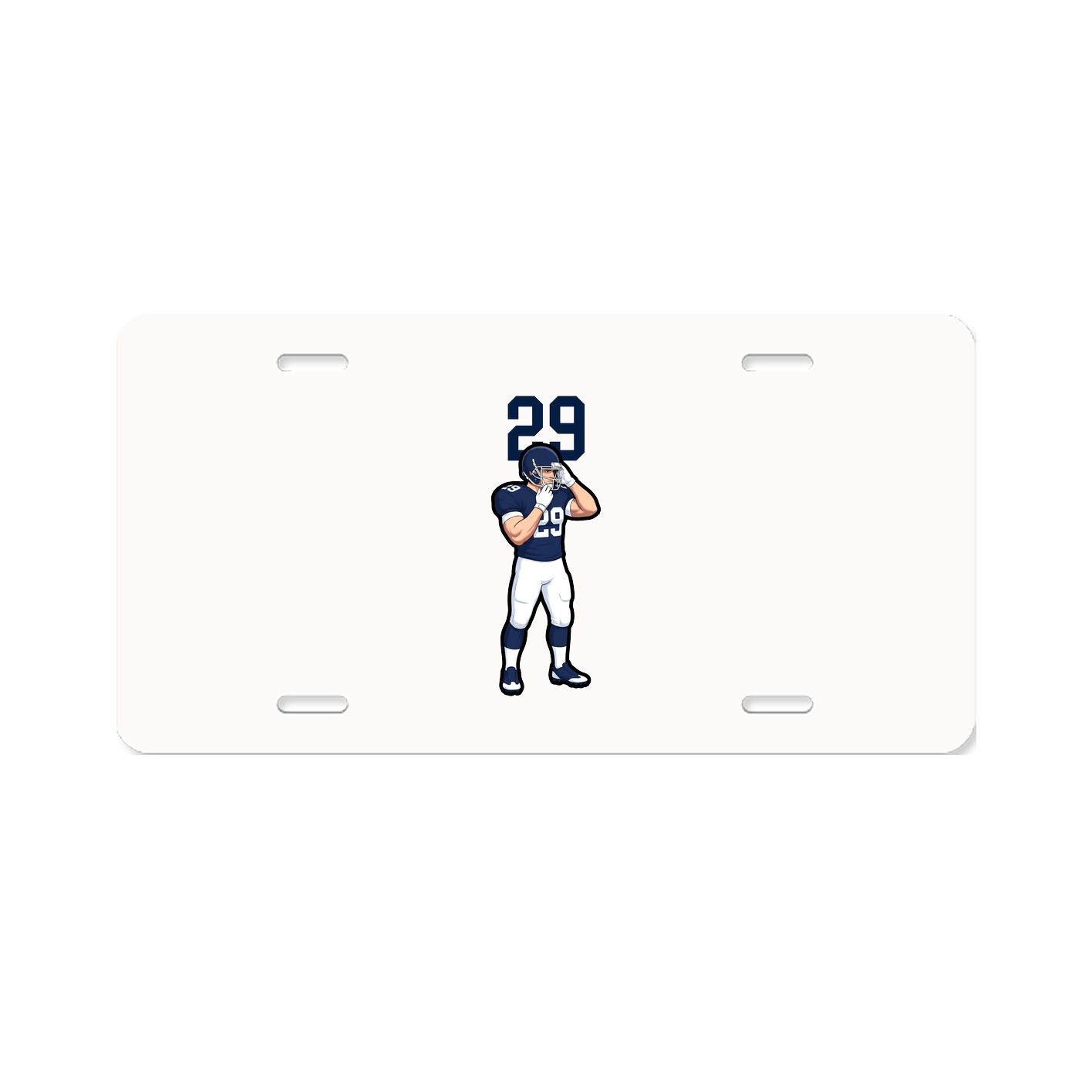 License Plate — Number Top in Classic