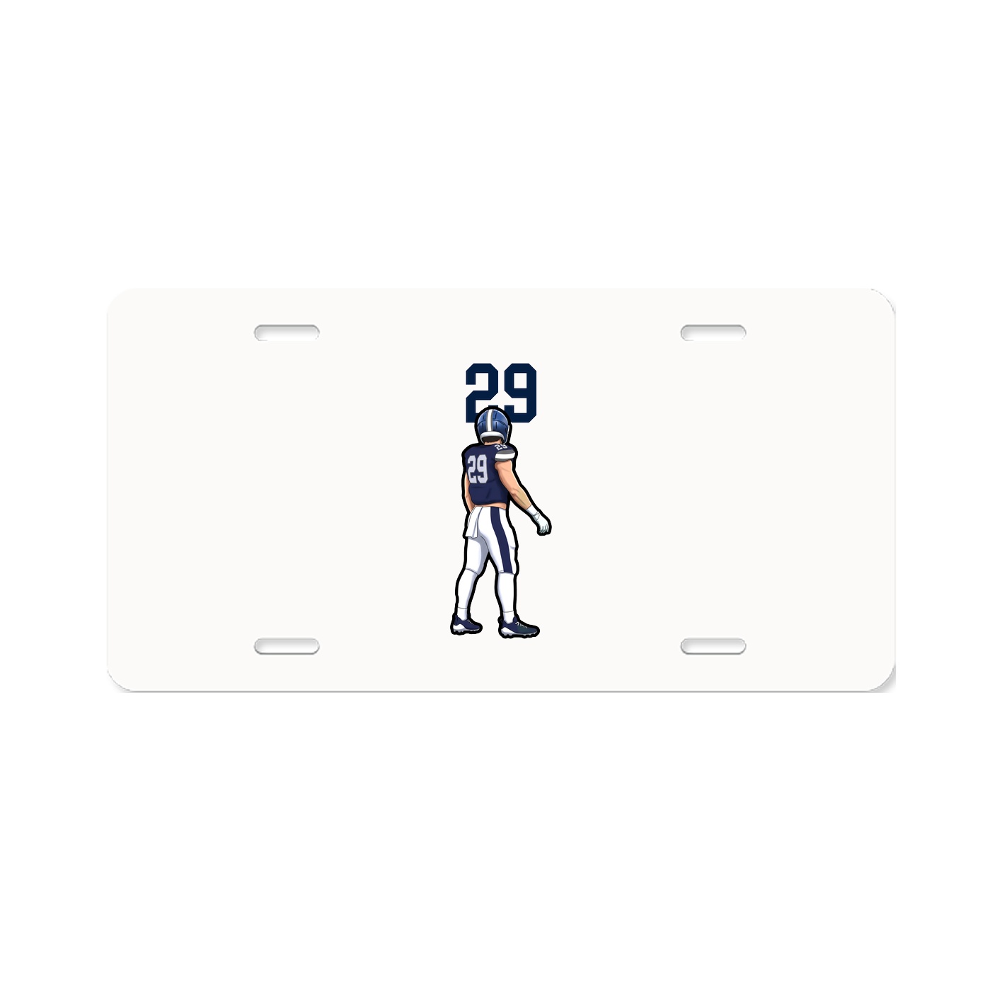 License Plate — Number Top in Classic