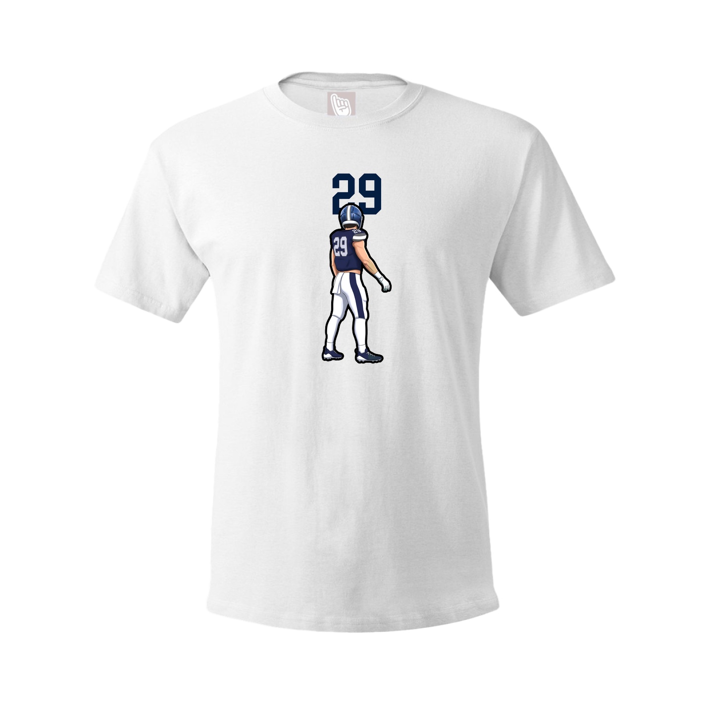 Youth Tee — Number Top in White