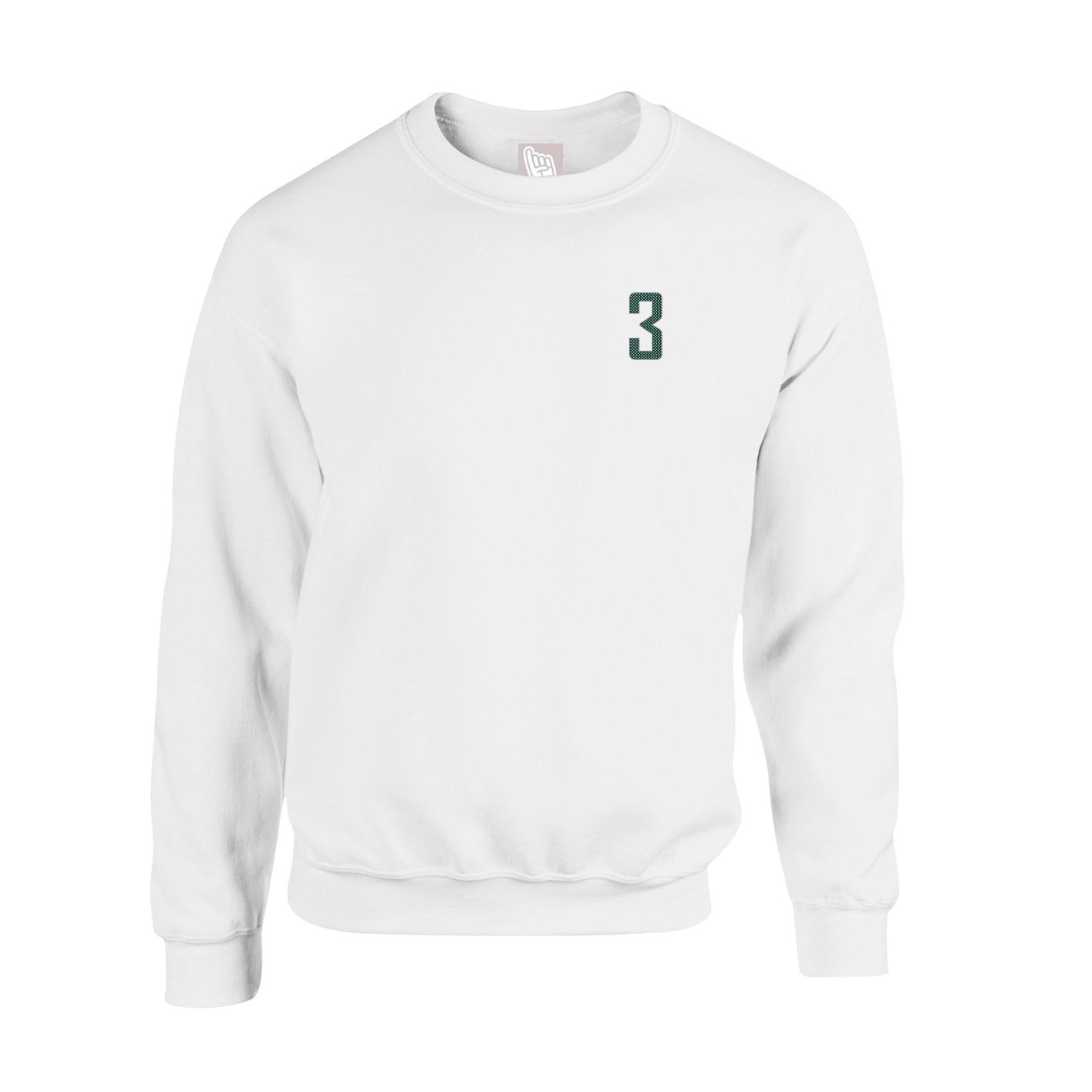 Fleece Crew — Front Shirsy in White