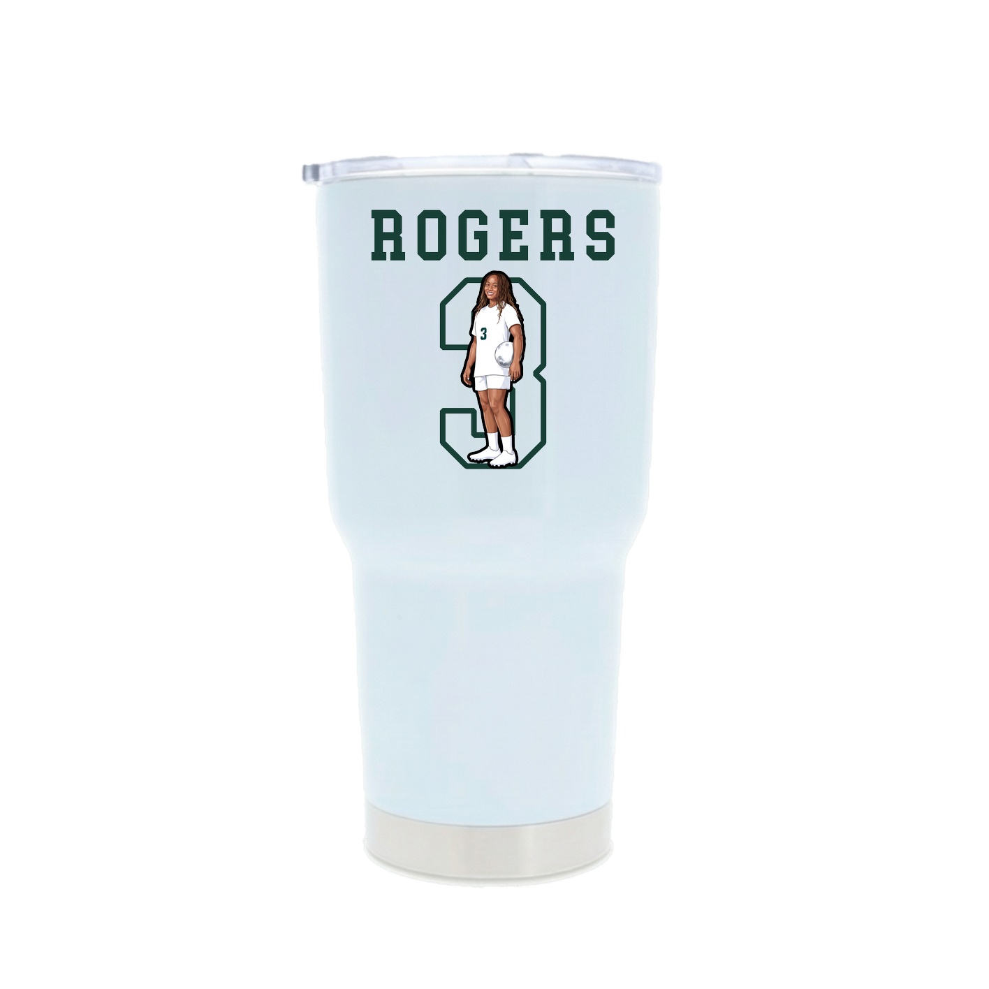 30oz Stainless Steel Tumbler — Shirsey in White