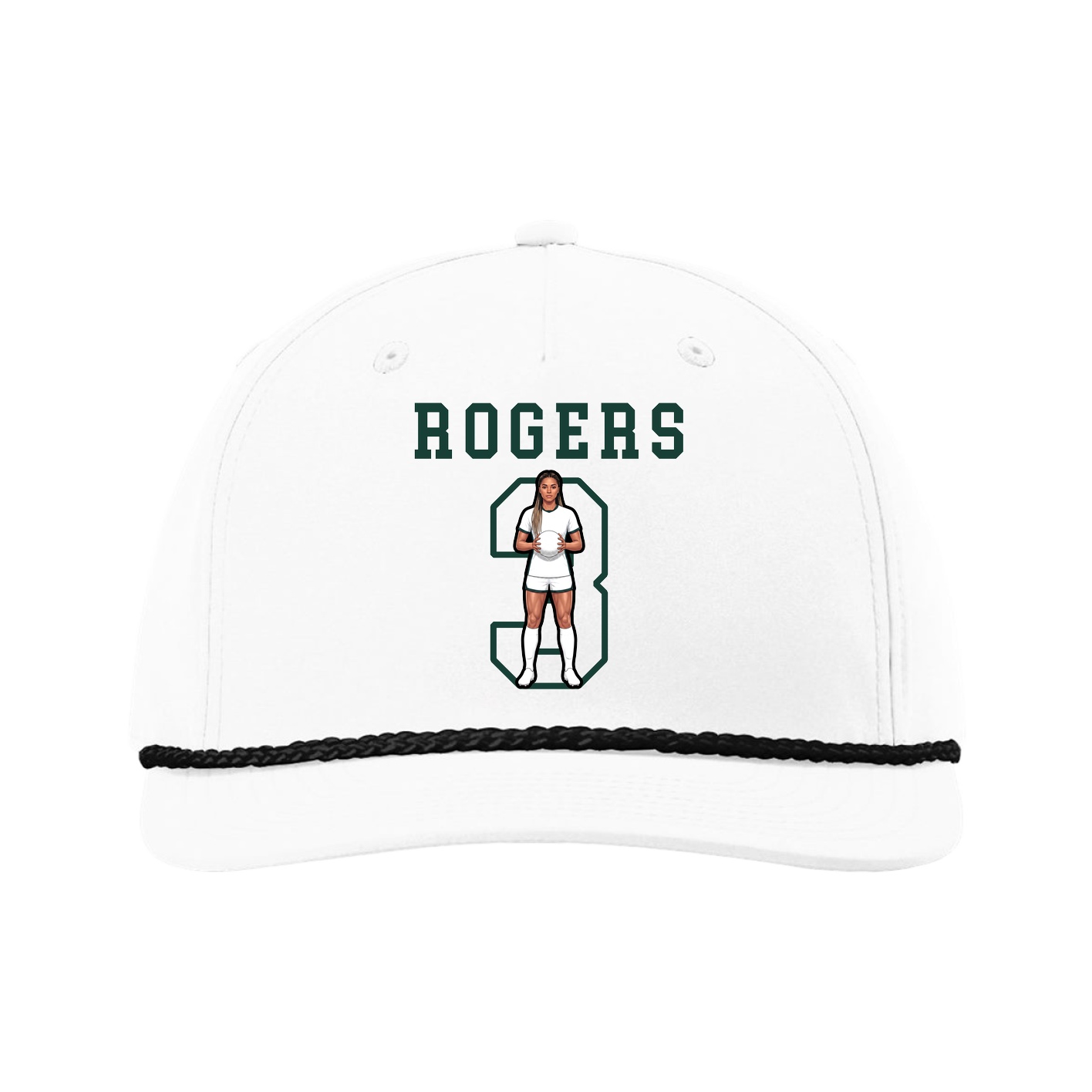Five-Panel Classic Rope Cap — Shirsey in White