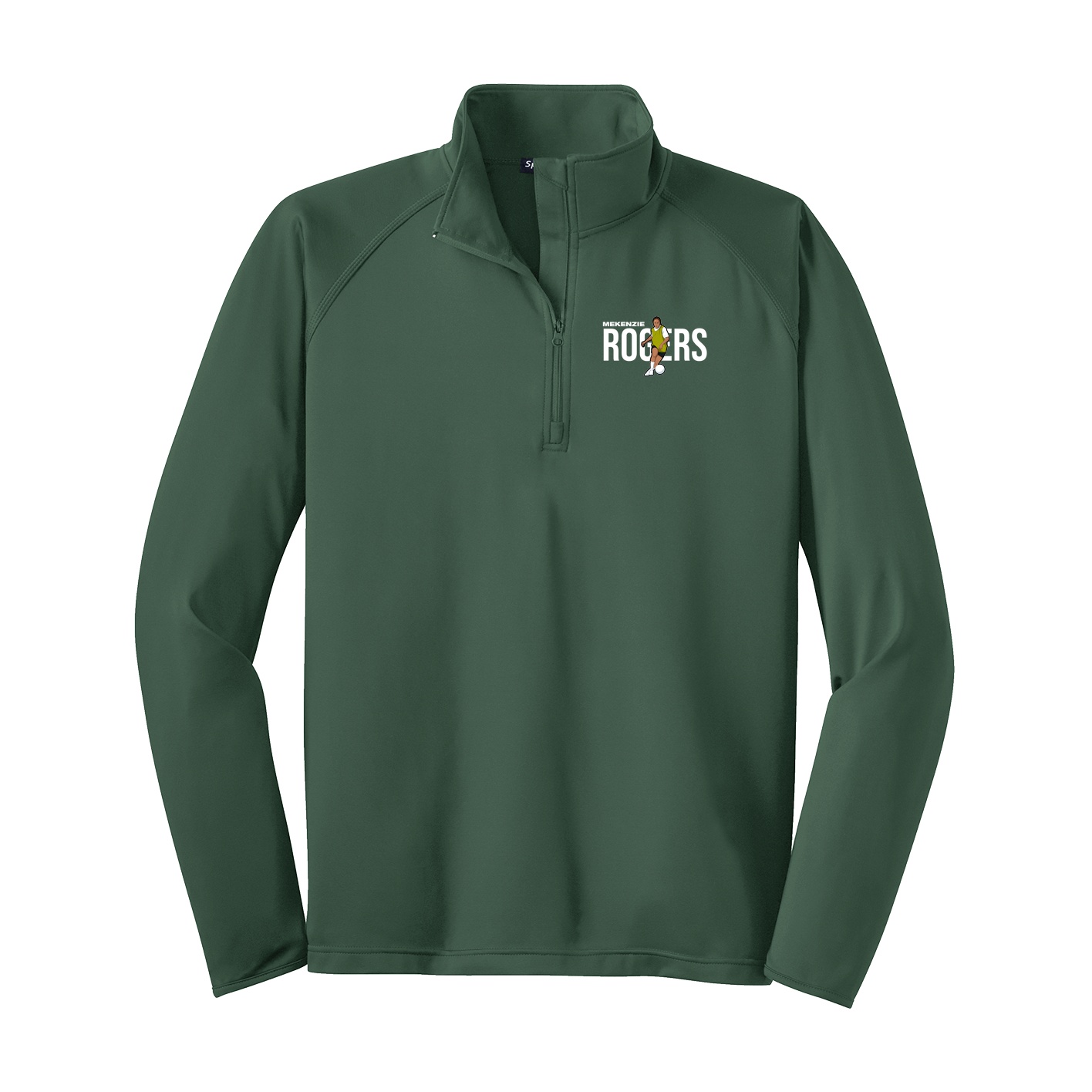 Q-Zip Pullover — Player Name in Green