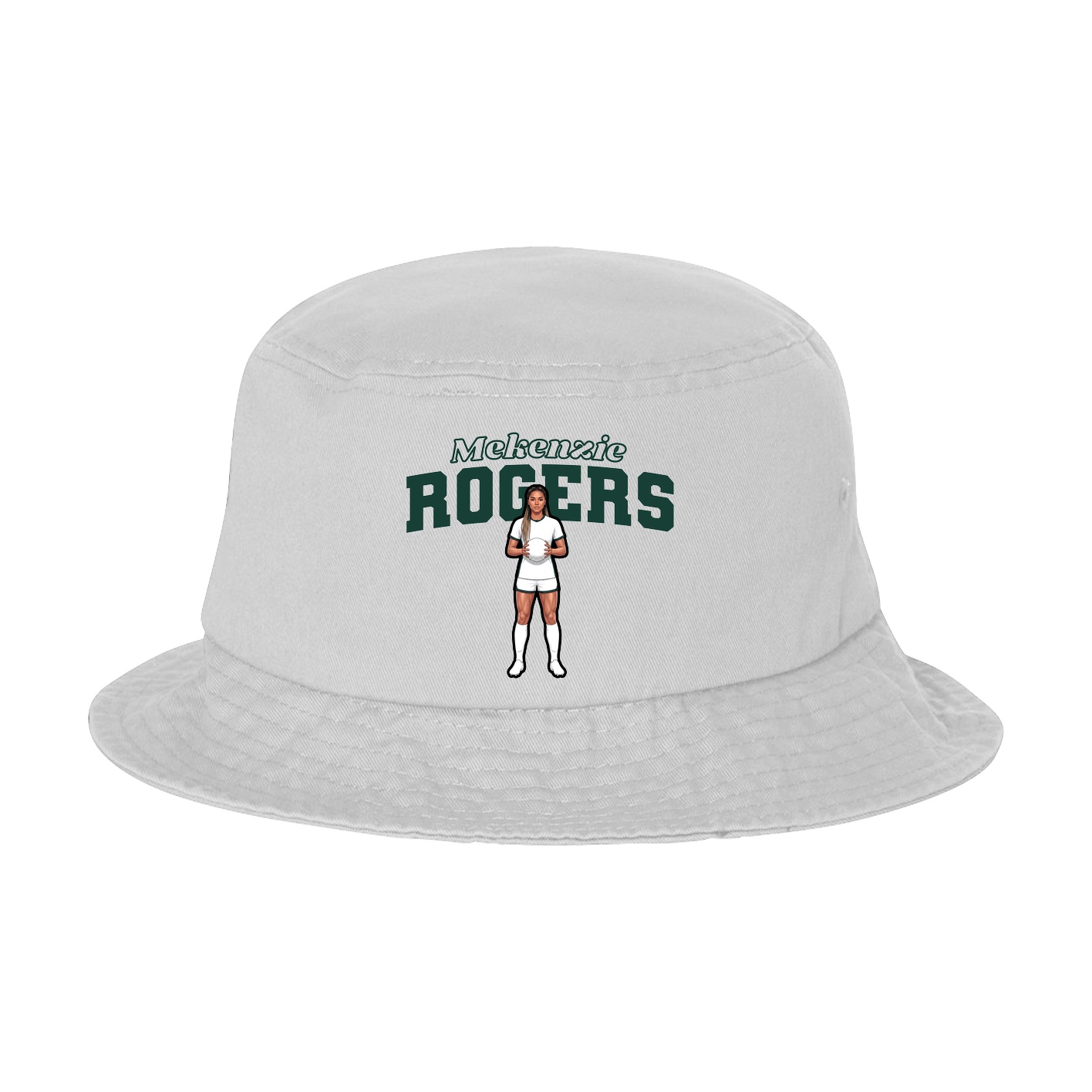 Bucket Cap — Name Arch in White