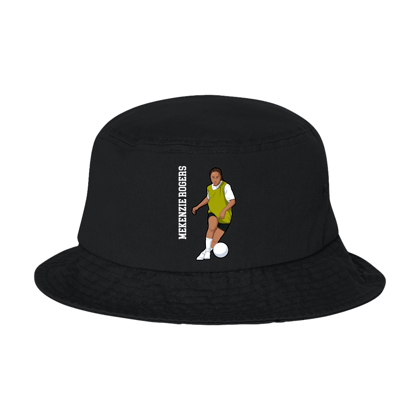 Bucket Cap — Name Vertical in Black