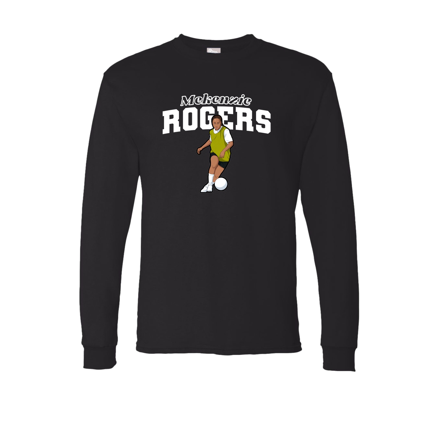 Long Sleeve Tee — Name Arch in Black