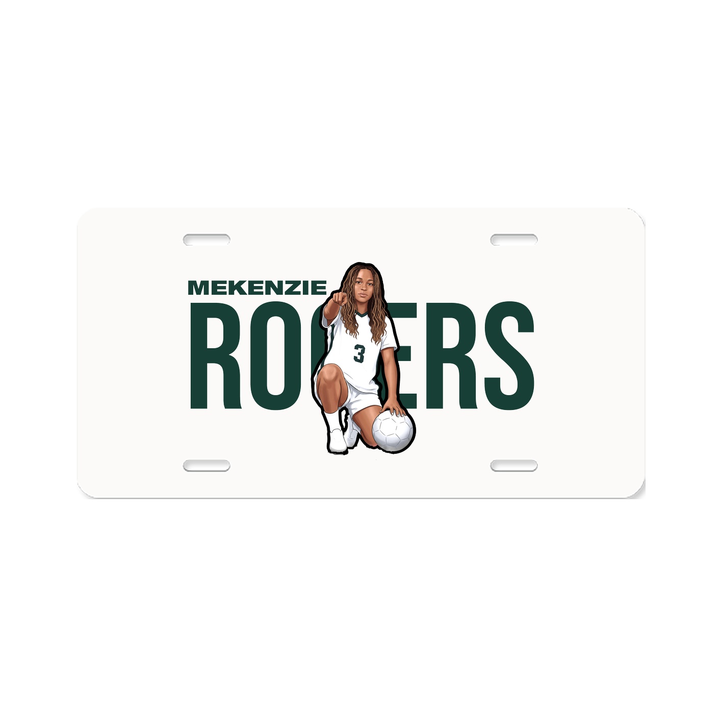 License Plate — Player Name in Classic